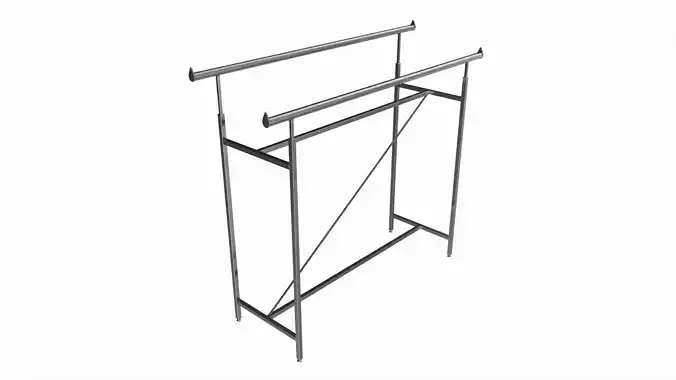 Store double bar rack