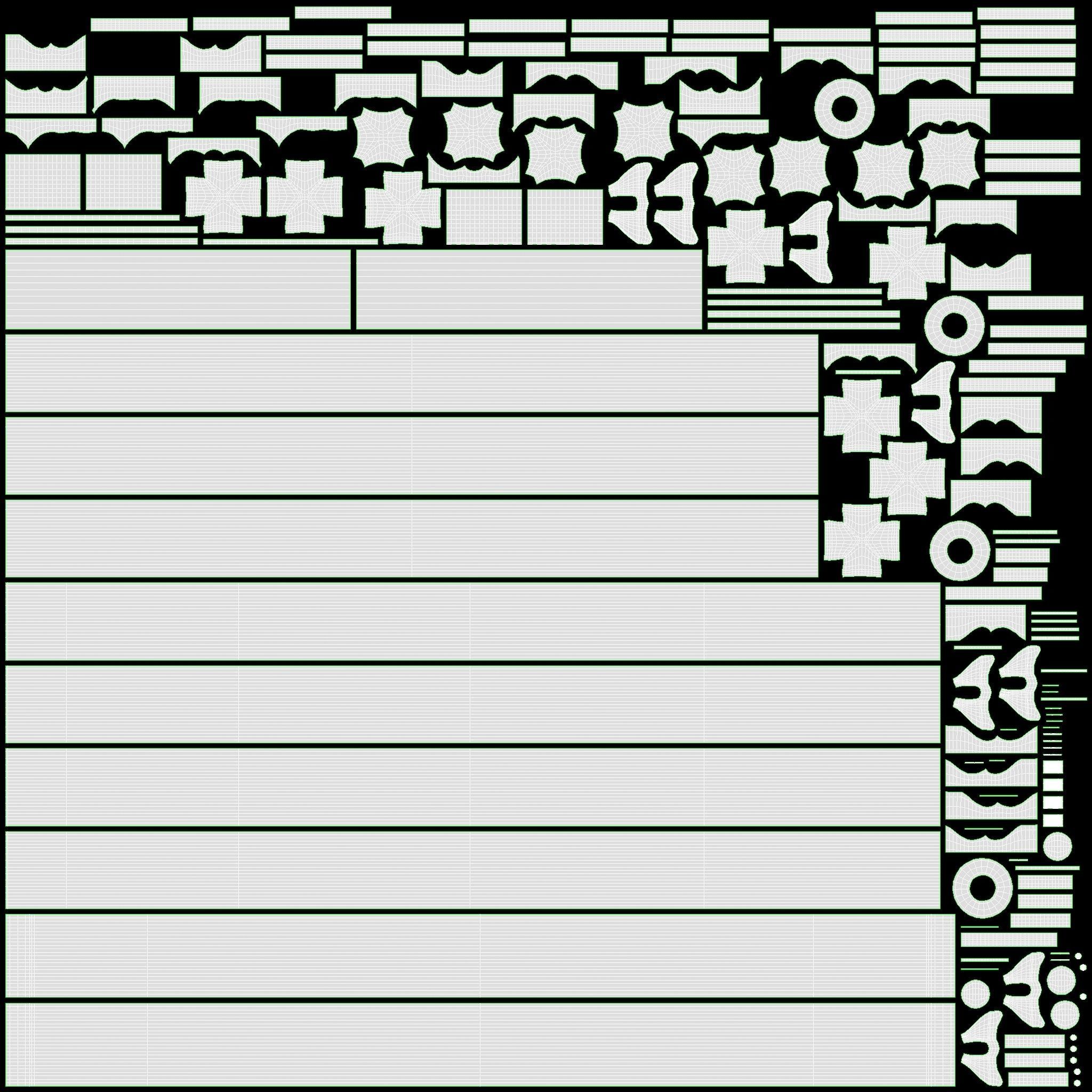 Store double bar rack system 3D model_7