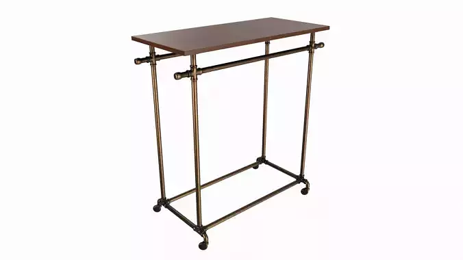 Store double bar rack system 3D model
