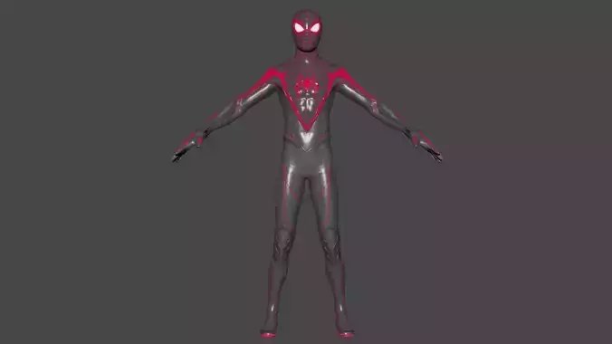 Miles Morales Low-poly 3D model