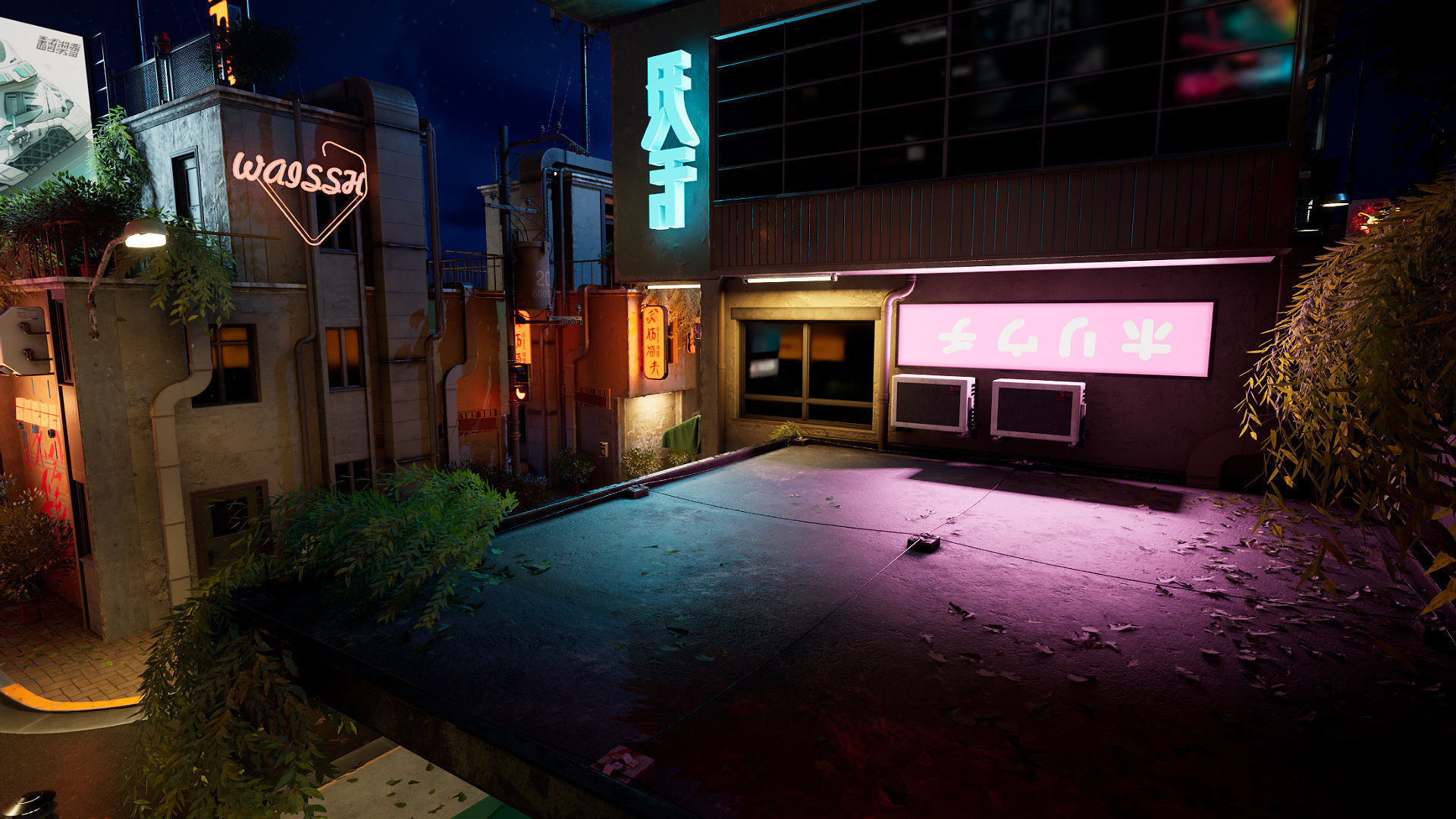 Cyberpunk District Low-poly 3D model_20