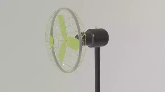 Modern Table Fan Low-poly 3D model