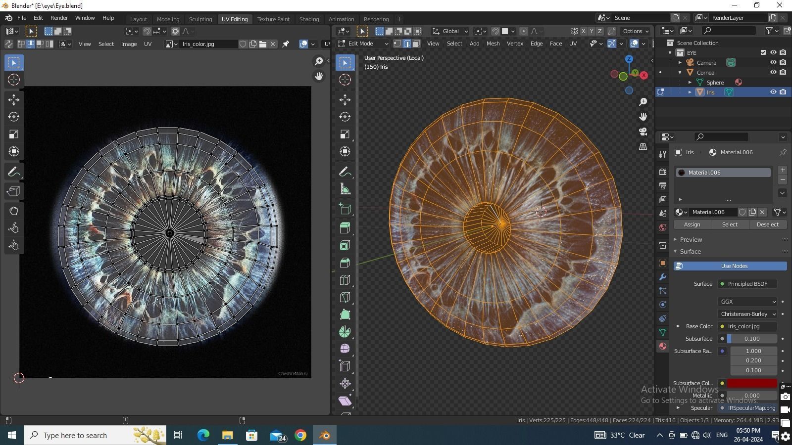 Human eye Photorealistic Low-poly 3D model Low-poly 3D model_21