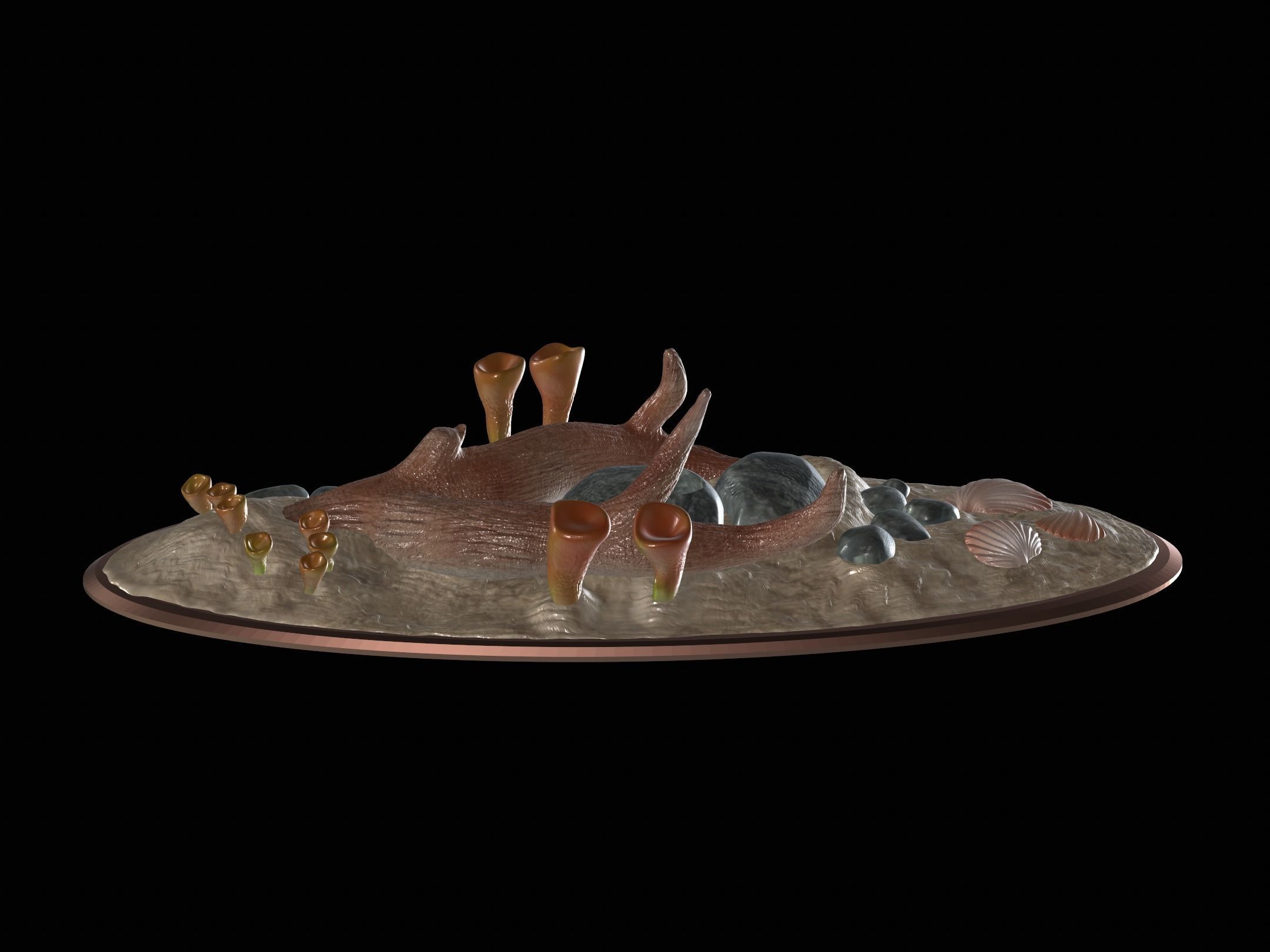 MAHI MAHI UNDERWATER STATUE DETAILED TEXTURE FOR 3D PRINTING 3D print model_20