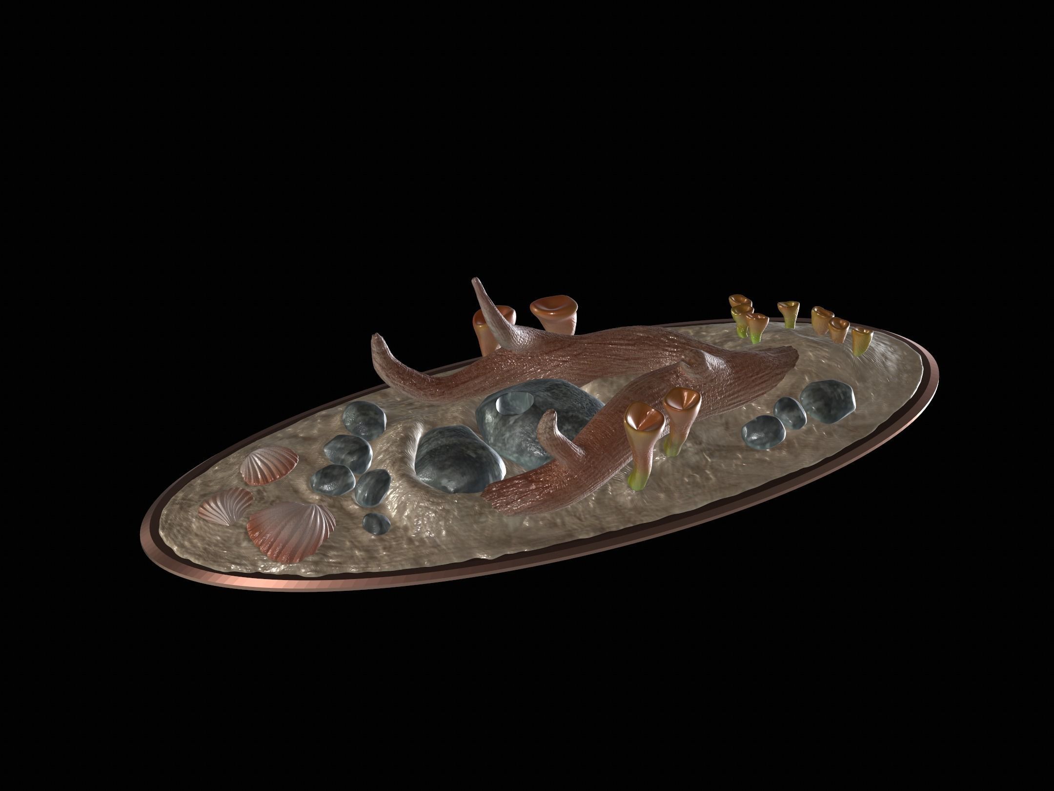 MAHI MAHI UNDERWATER STATUE DETAILED TEXTURE FOR 3D PRINTING 3D print model_17