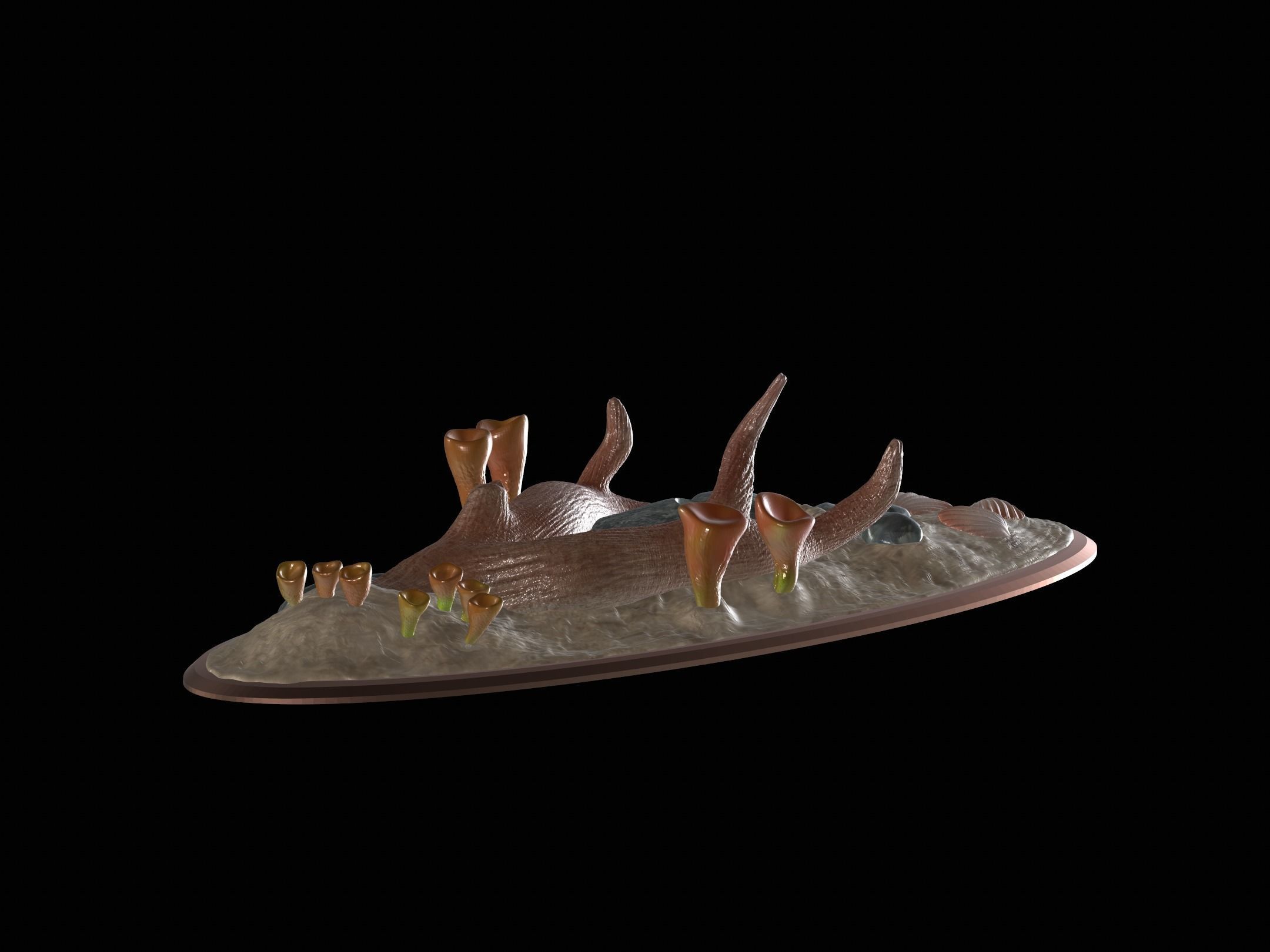 MAHI MAHI UNDERWATER STATUE DETAILED TEXTURE FOR 3D PRINTING 3D print model_18