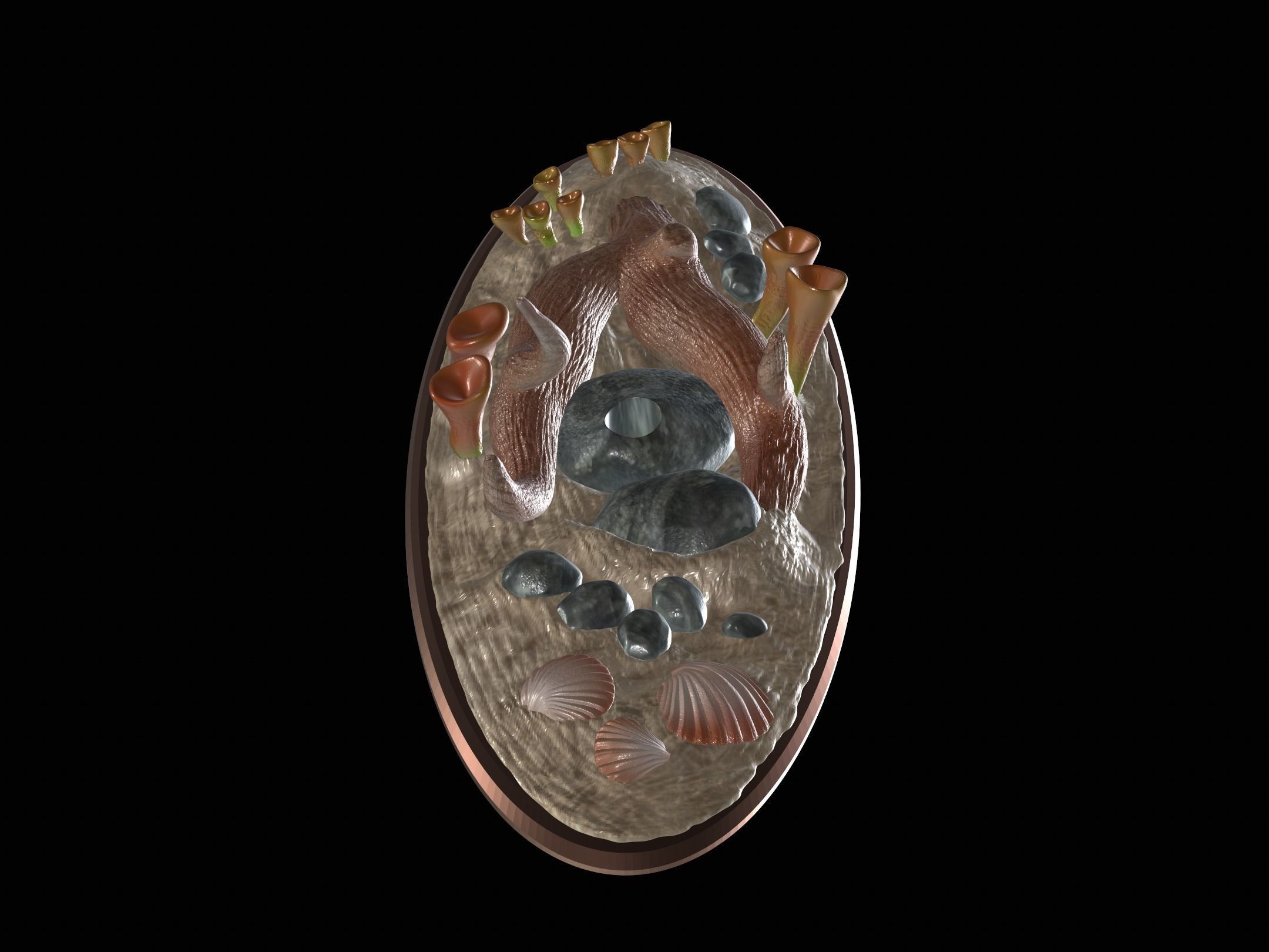 MAHI MAHI UNDERWATER STATUE DETAILED TEXTURE FOR 3D PRINTING 3D print model_19