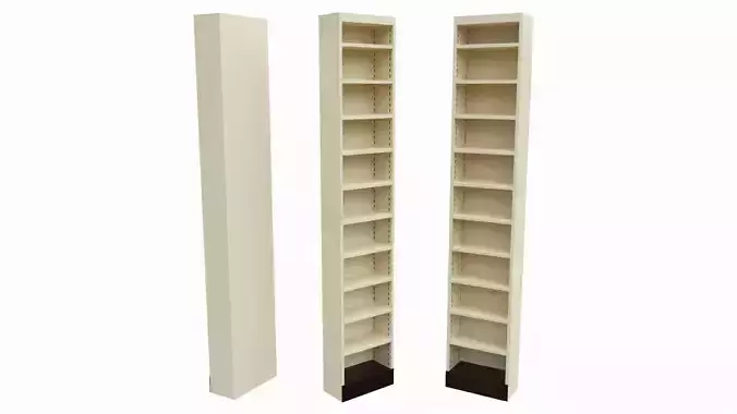 Store Pharmacy Metal Shelf End Unit 3D model