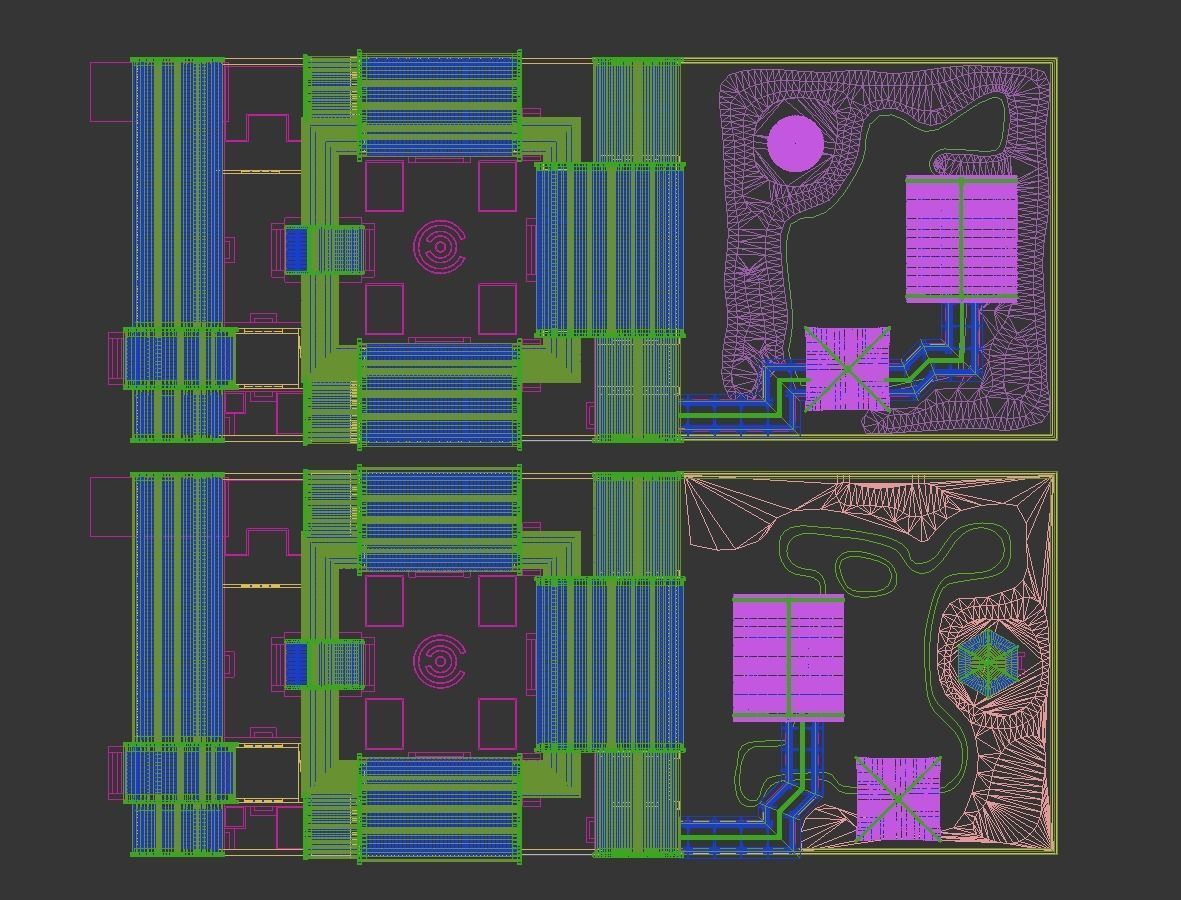 Chinese-style courtyard 3D model_31