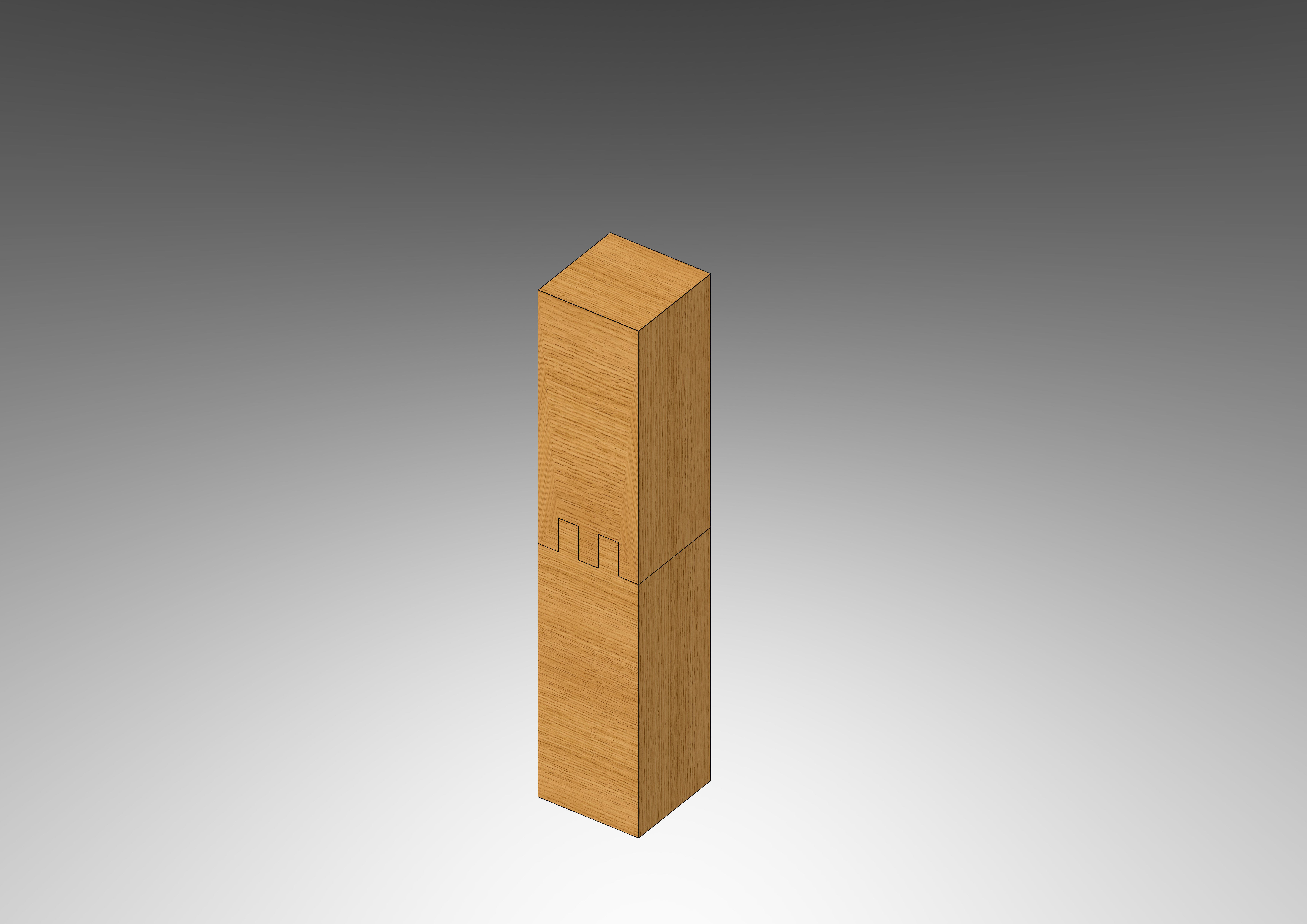 Kakushi Mechiire - Classical Japanese Wood Joint Free 3D model_1