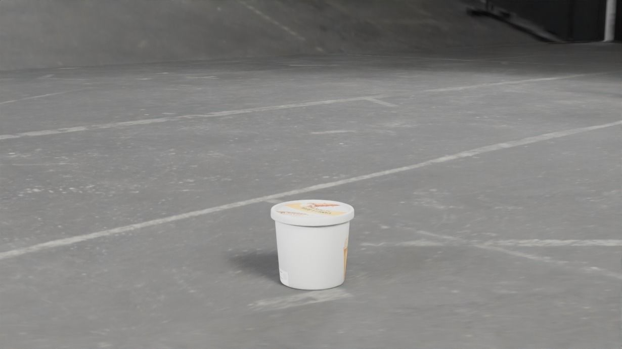 ice cream tubs Low-poly 3D model_1