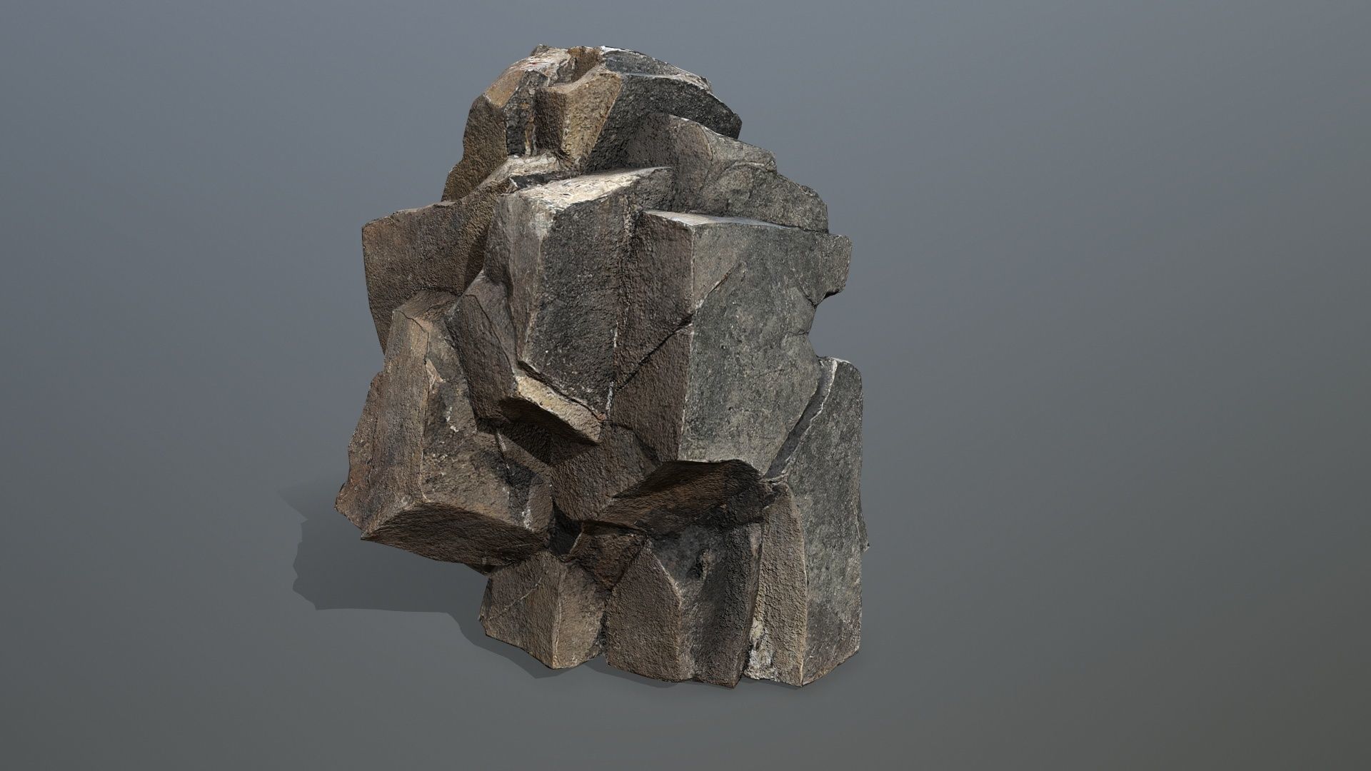 cliff rocks  Low-poly 3D model_8