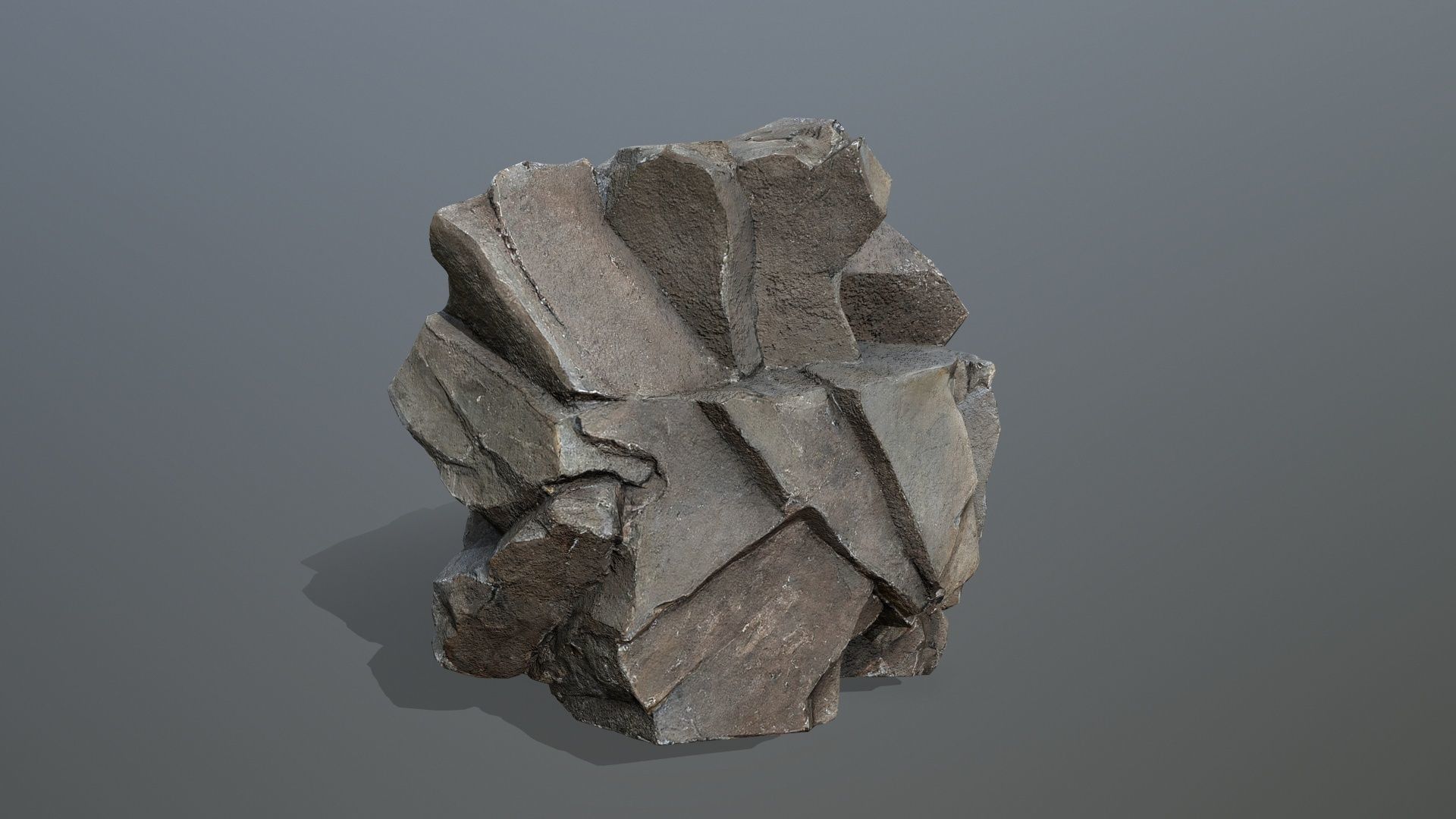 cliff rocks  Low-poly 3D model_7