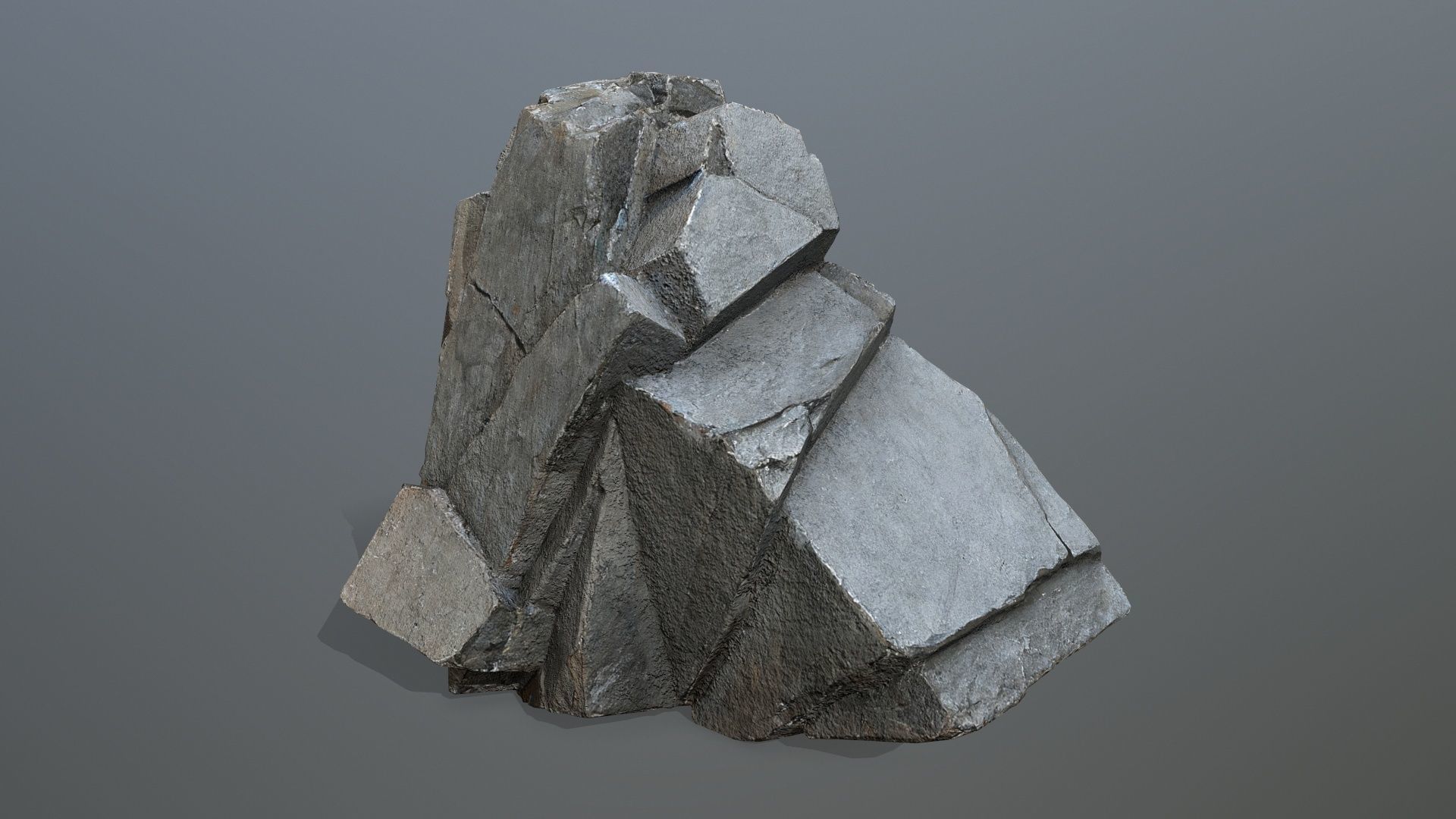 cliff rocks  Low-poly 3D model_9