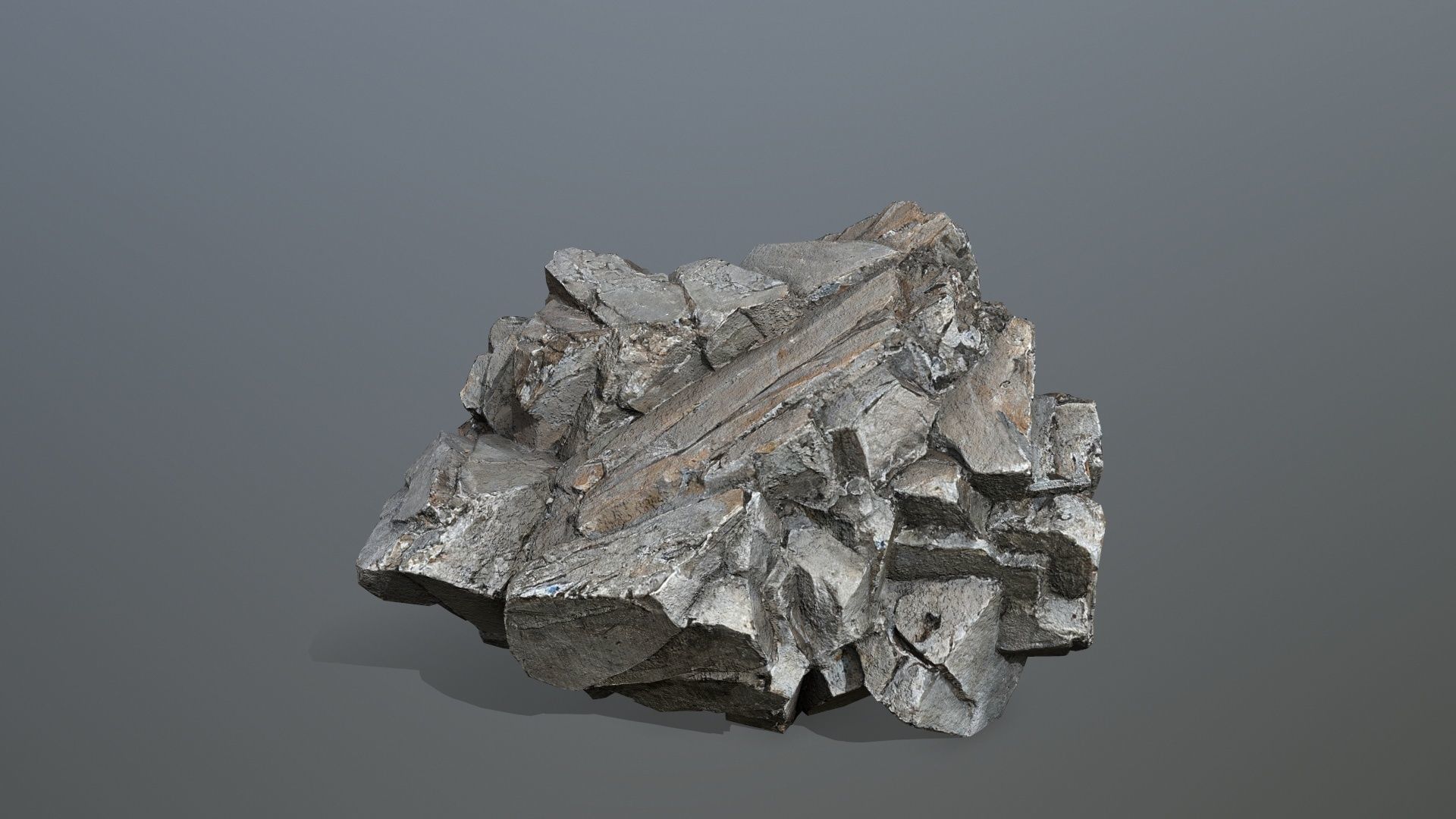 cliff rocks  Low-poly 3D model_10