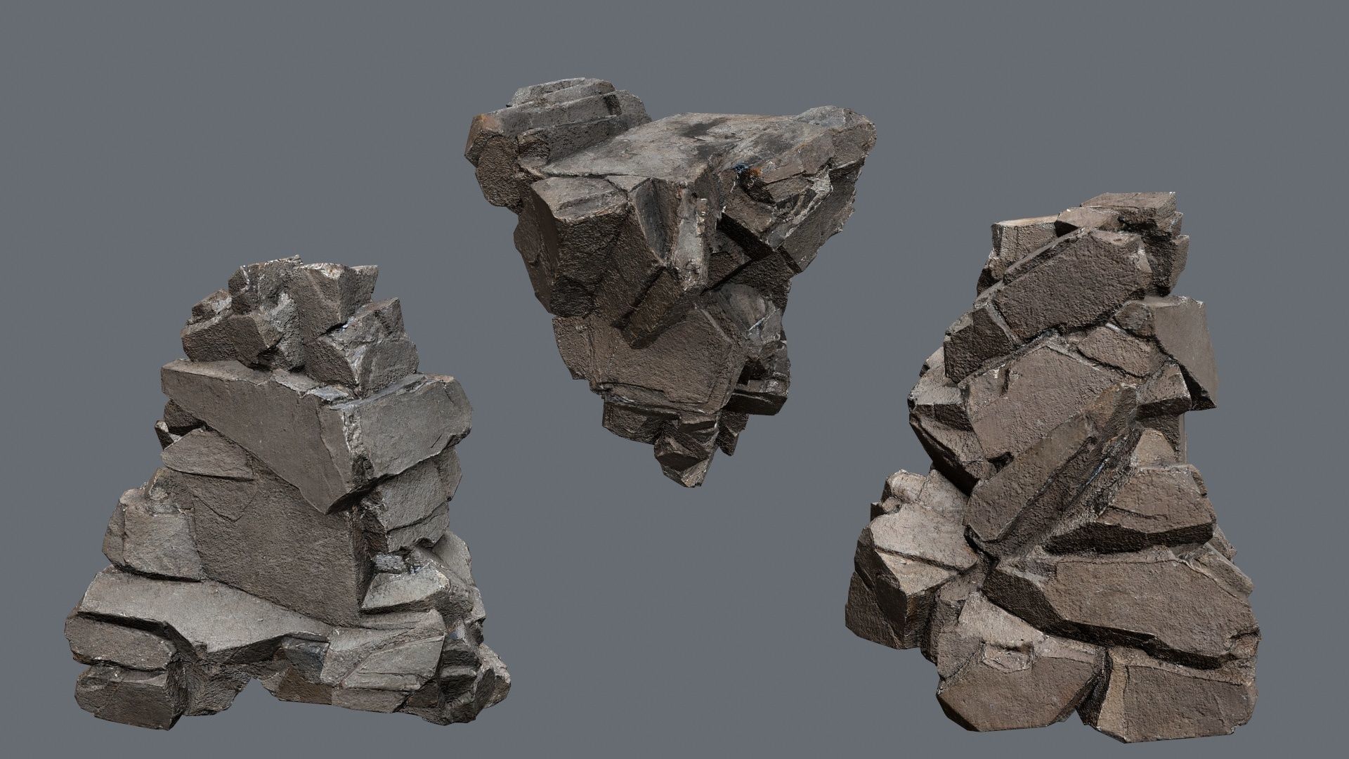 cliff rocks  Low-poly 3D model_13