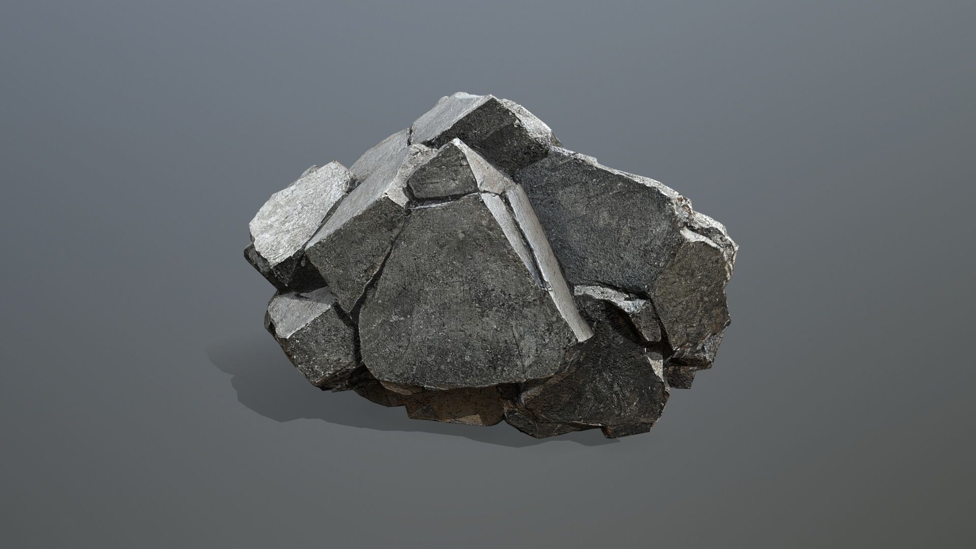 cliff rocks  Low-poly 3D model_6