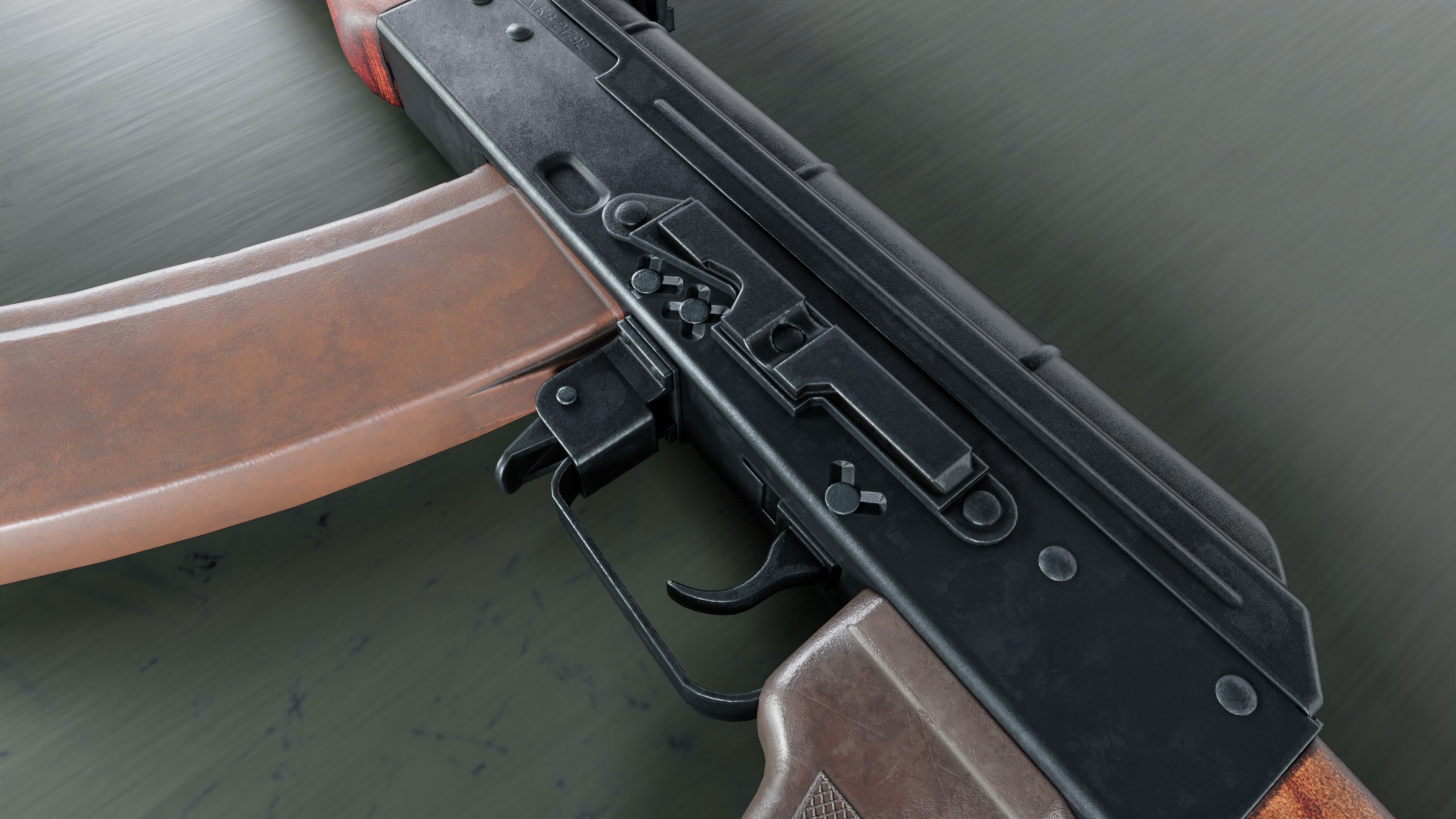 AK-74 assault rifle Low-poly 3D model_6