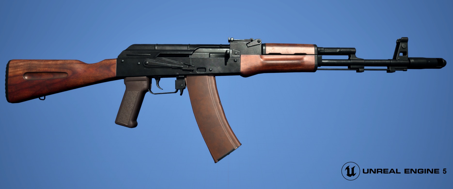 AK-74 assault rifle Low-poly 3D model_16