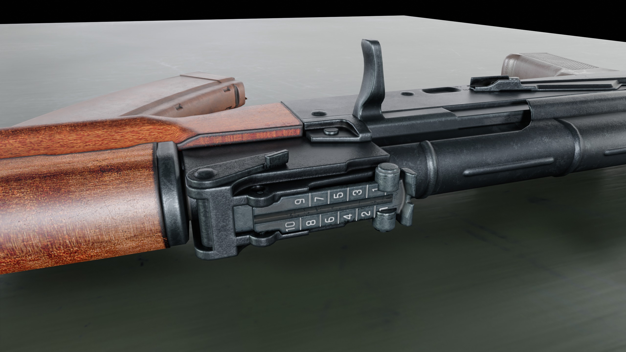 AK-74 assault rifle Low-poly 3D model_7