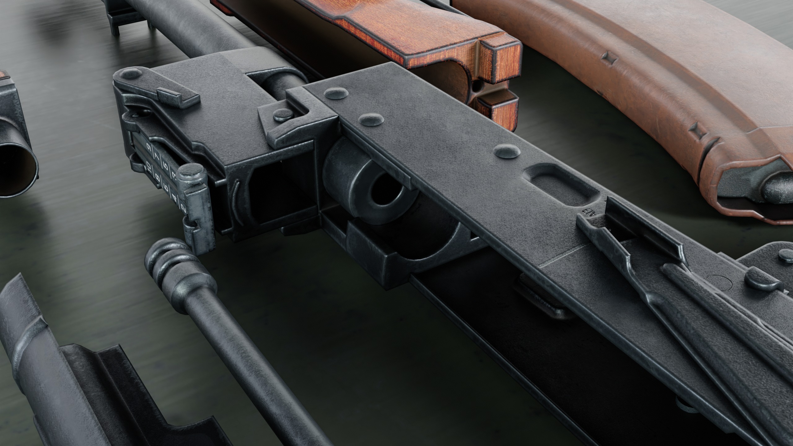 AK-74 assault rifle Low-poly 3D model_11