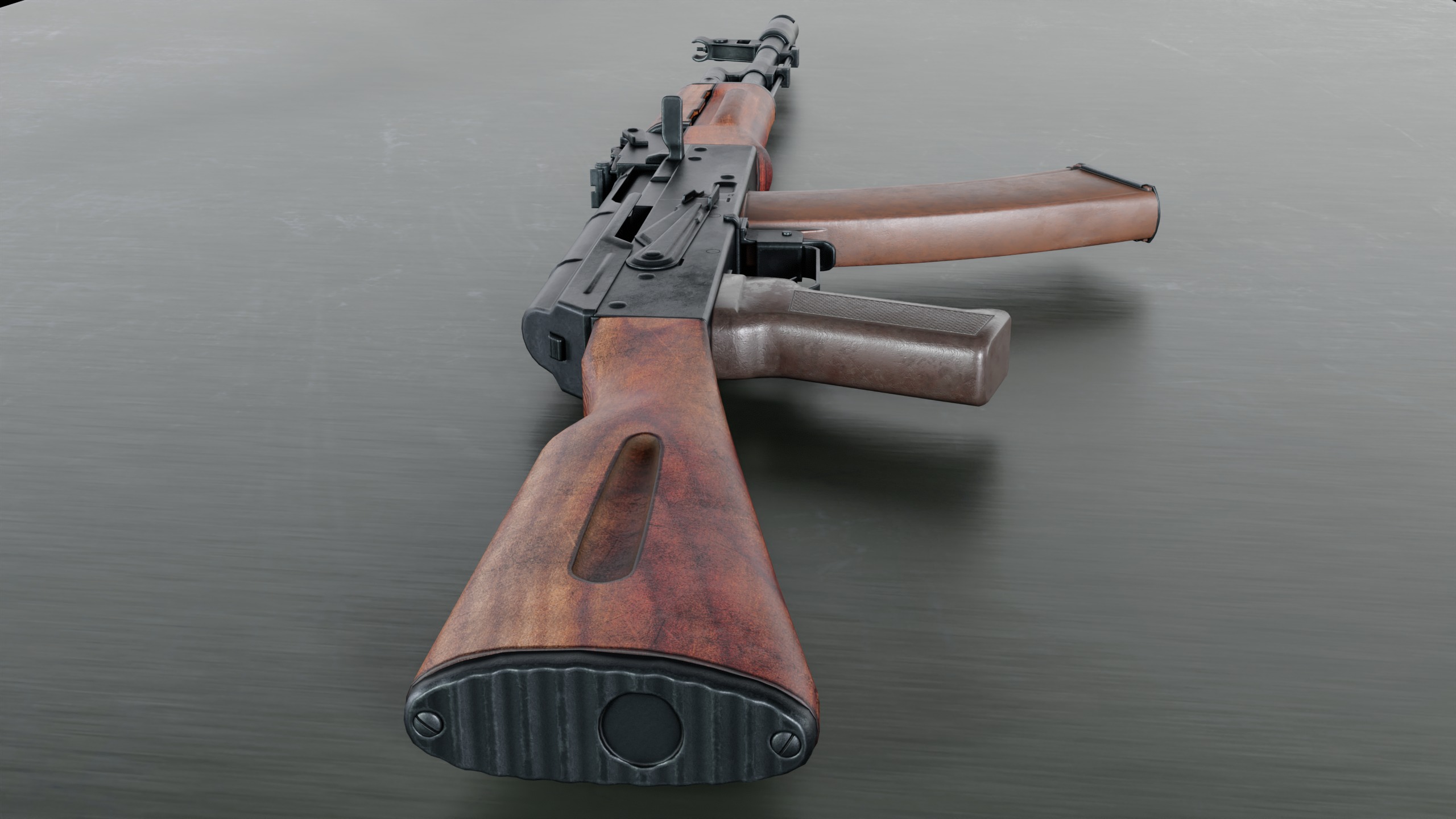AK-74 assault rifle Low-poly 3D model_2