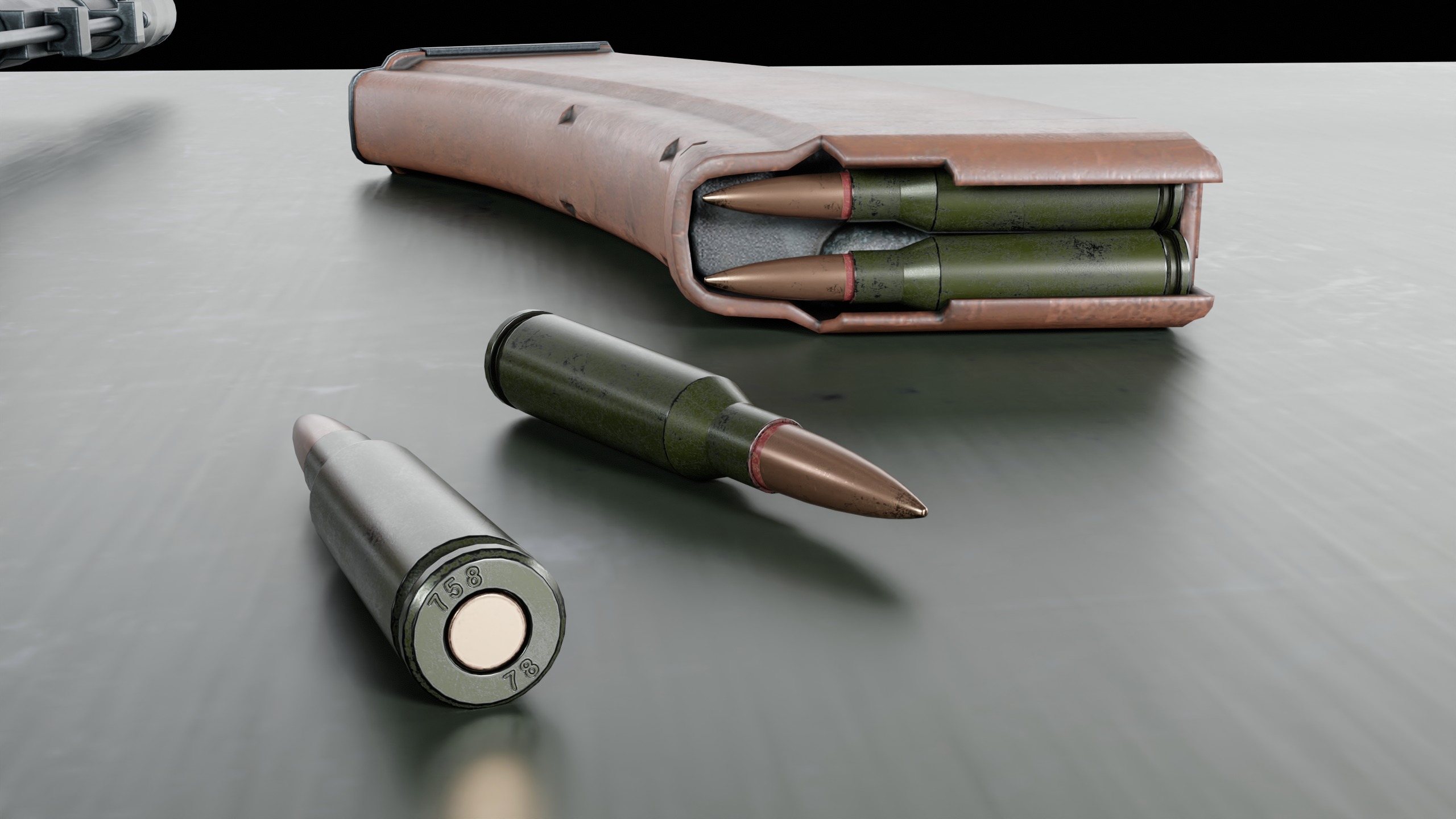 AK-74 assault rifle Low-poly 3D model_13