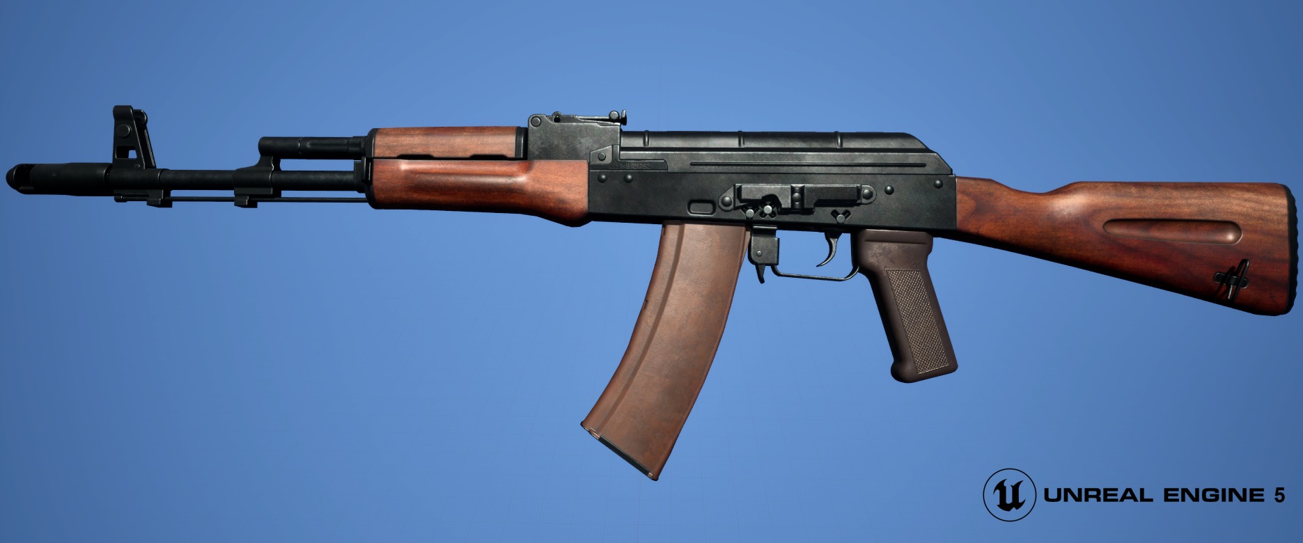 AK-74 assault rifle Low-poly 3D model_15