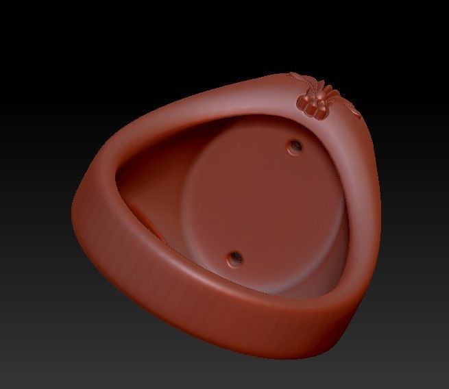 Chess Queen Ring floral scrolls 3D print model_17