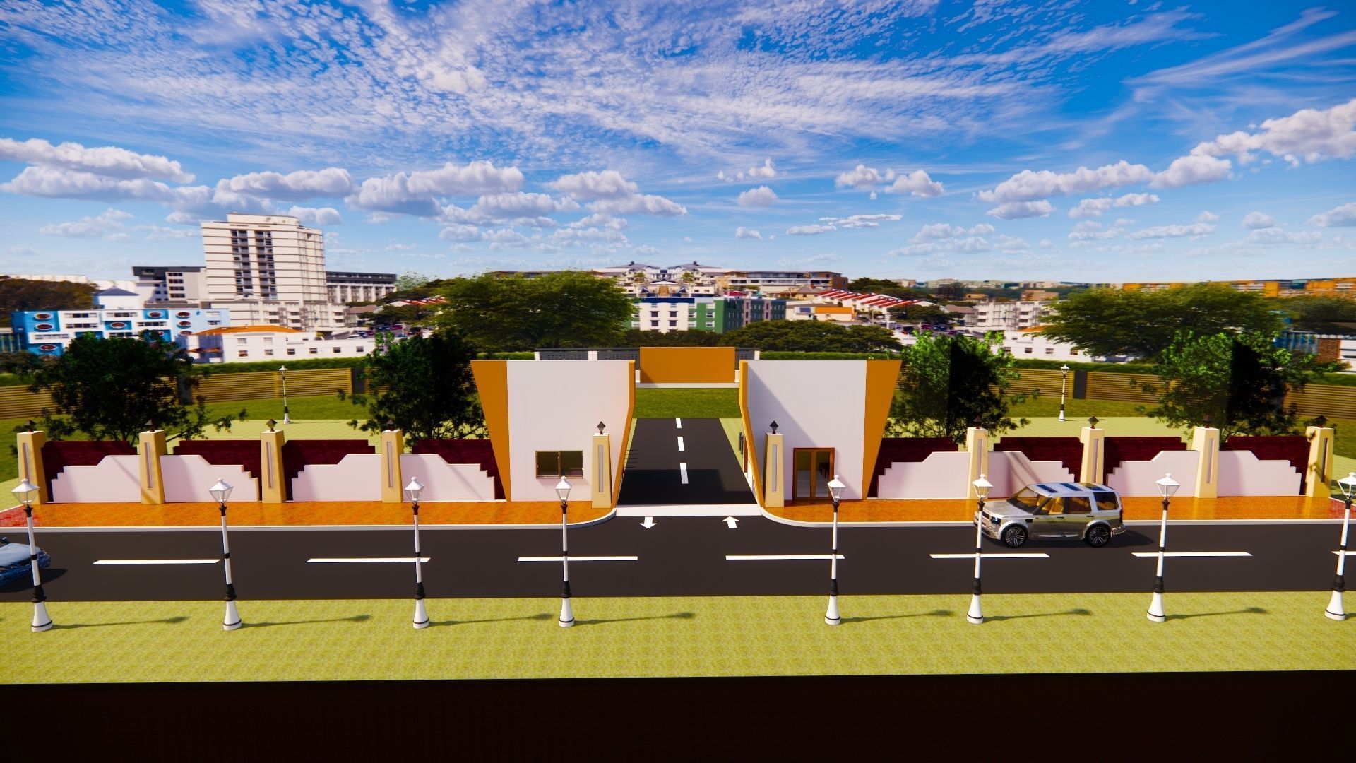 Entrance Gate in Revit 3D model | CGTrader
