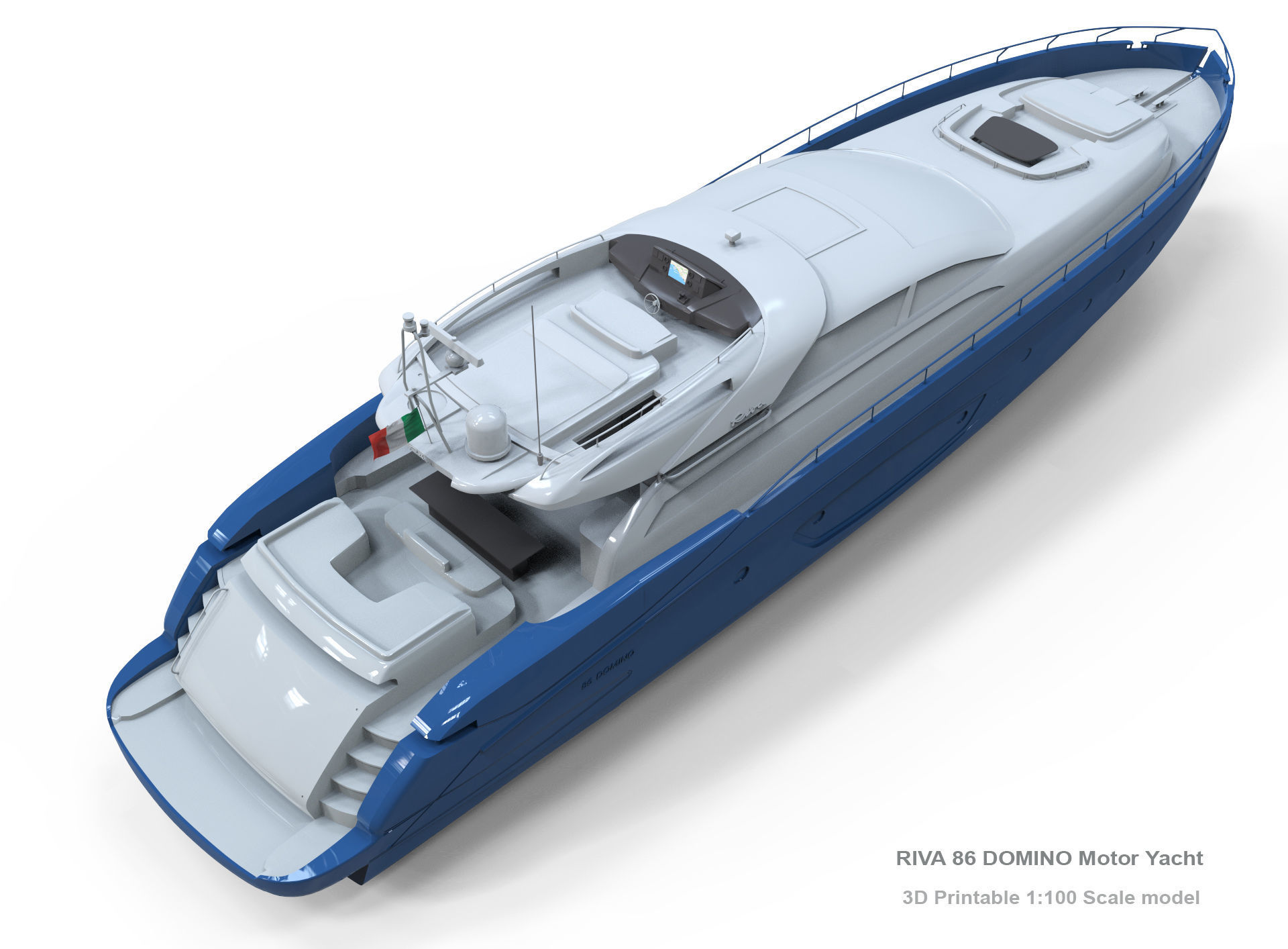 RIVA 86 DOMINO Yacht 3D print model_4