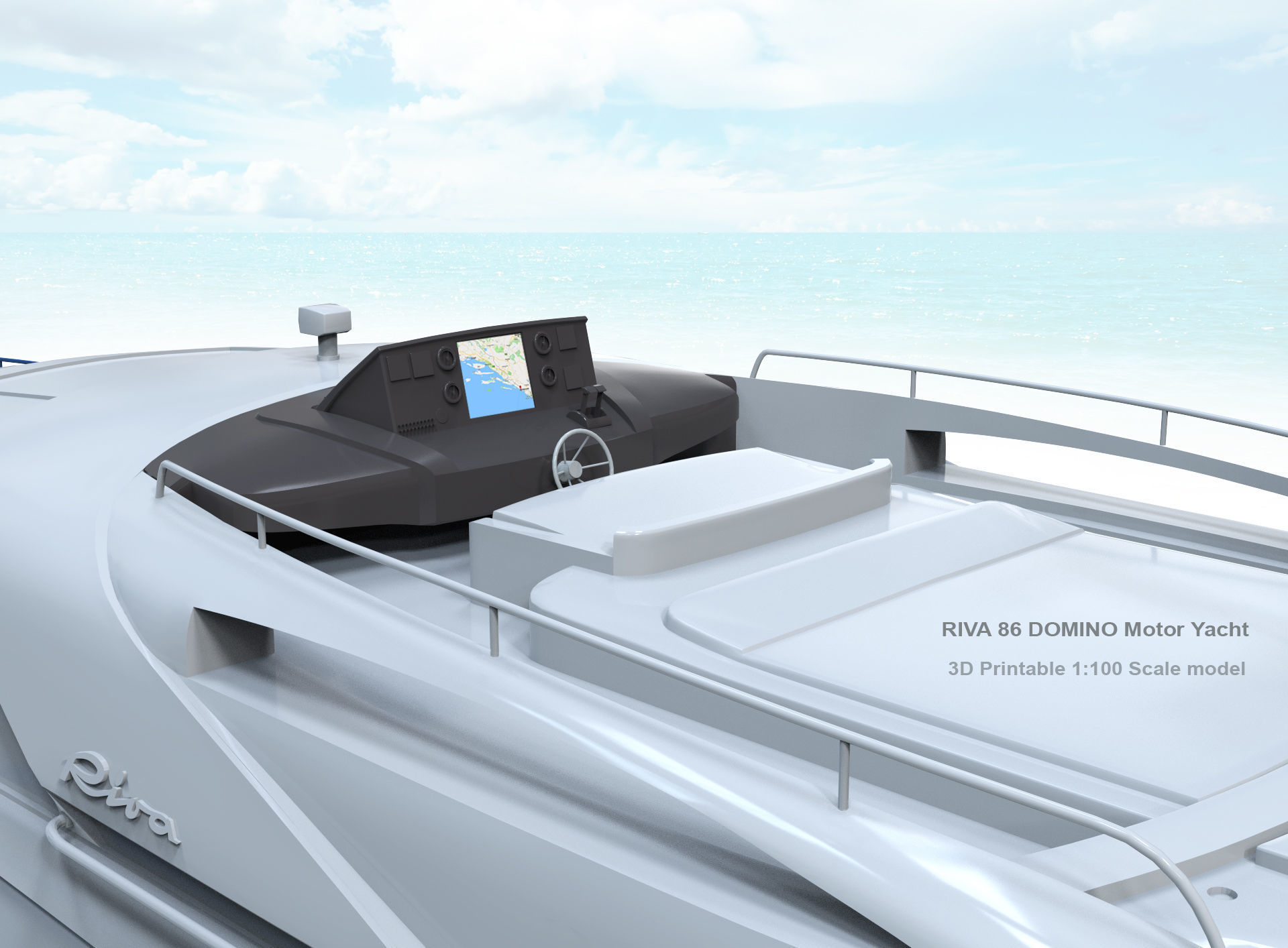RIVA 86 DOMINO Yacht 3D print model_7
