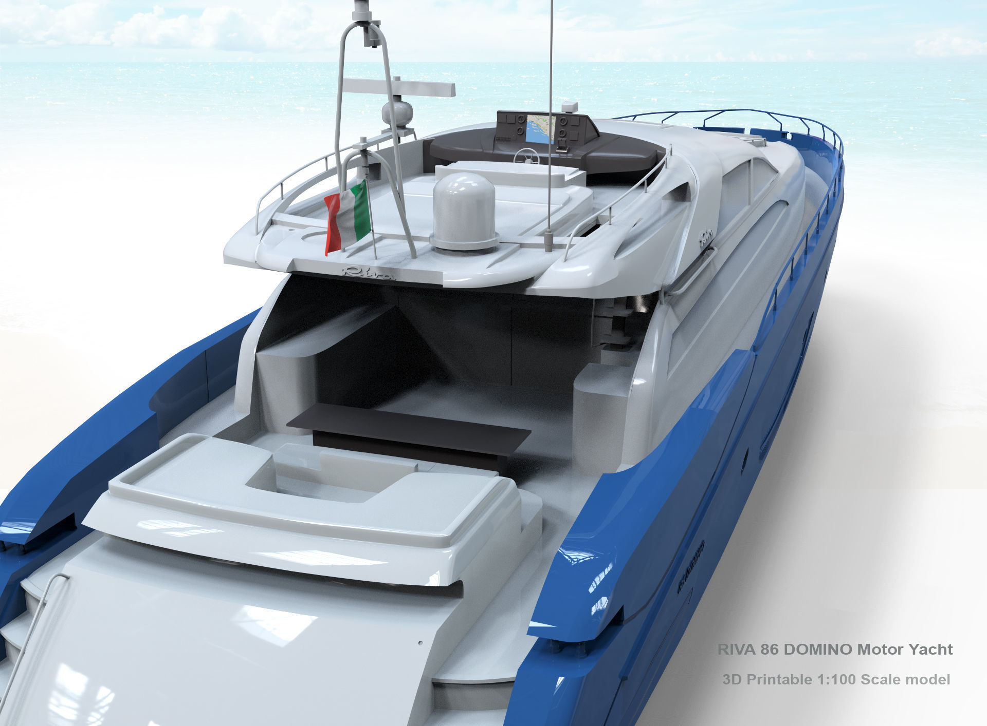 RIVA 86 DOMINO Yacht 3D print model_8