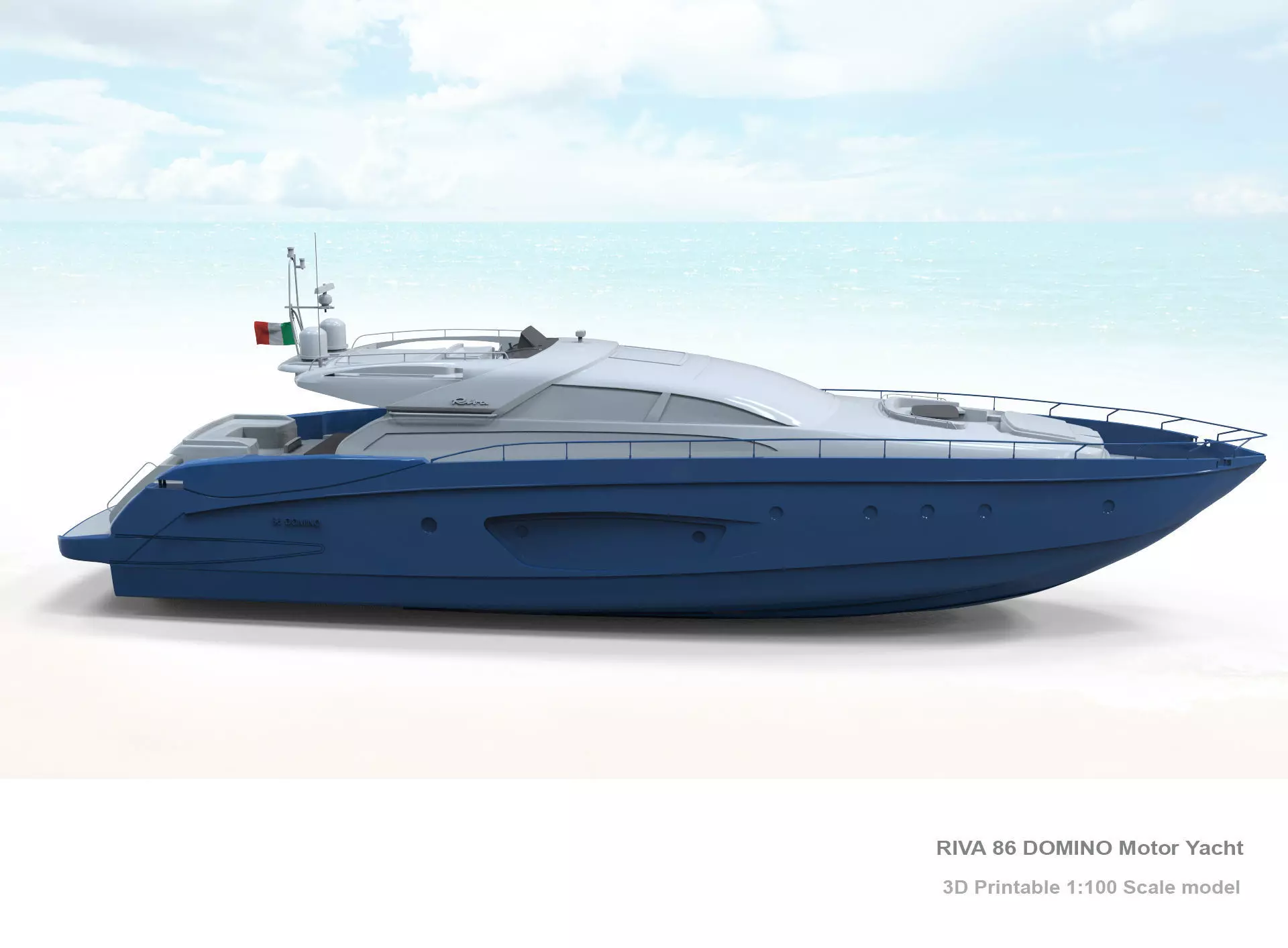 RIVA 86 DOMINO Yacht 3D print model_0