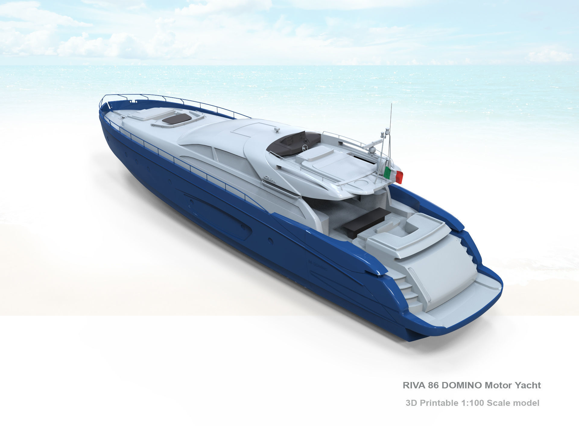RIVA 86 DOMINO Yacht 3D print model_2