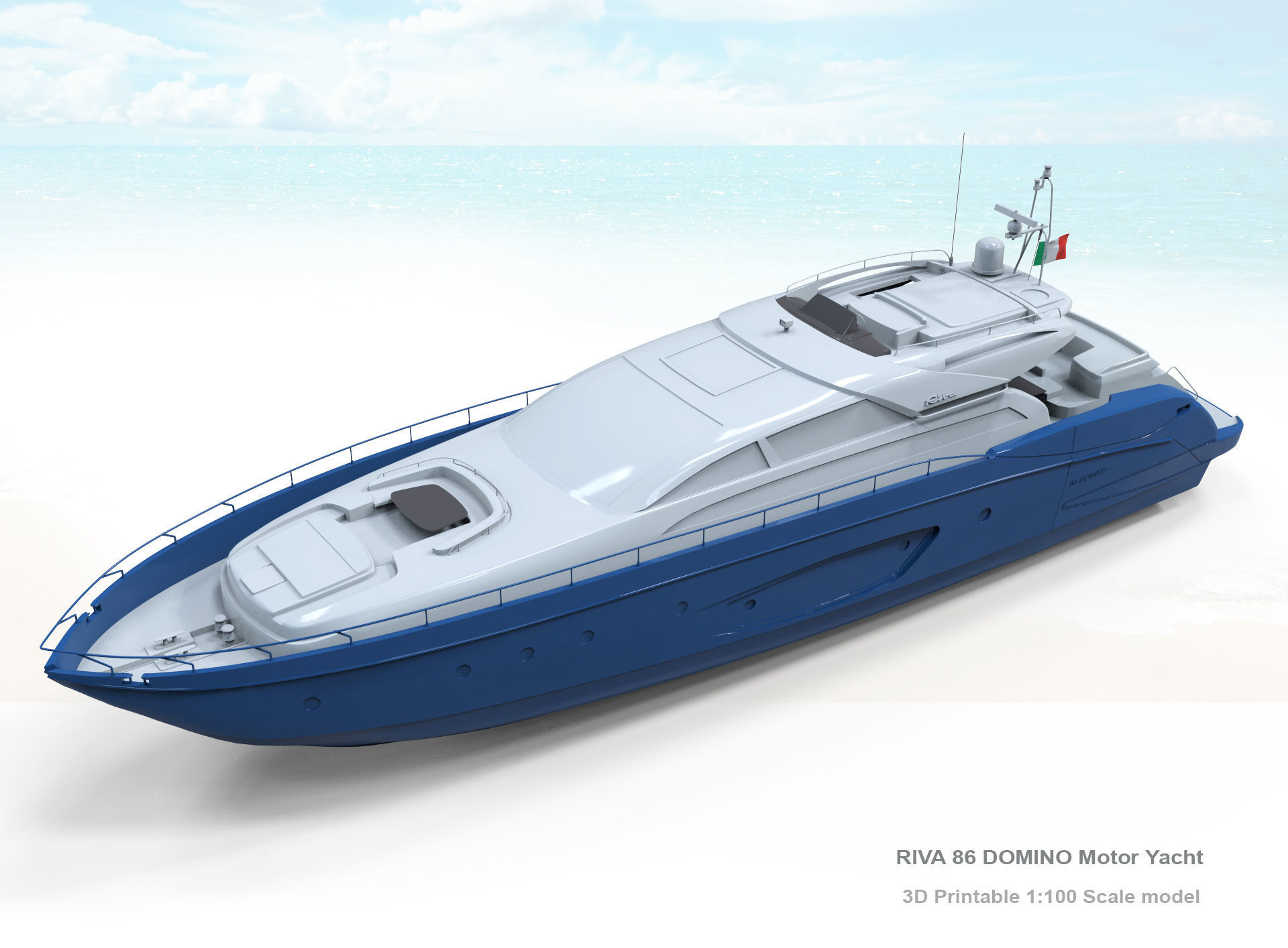 RIVA 86 DOMINO Yacht 3D print model_5
