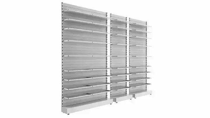 Store Slatwall Metal Wall Shelf Unit