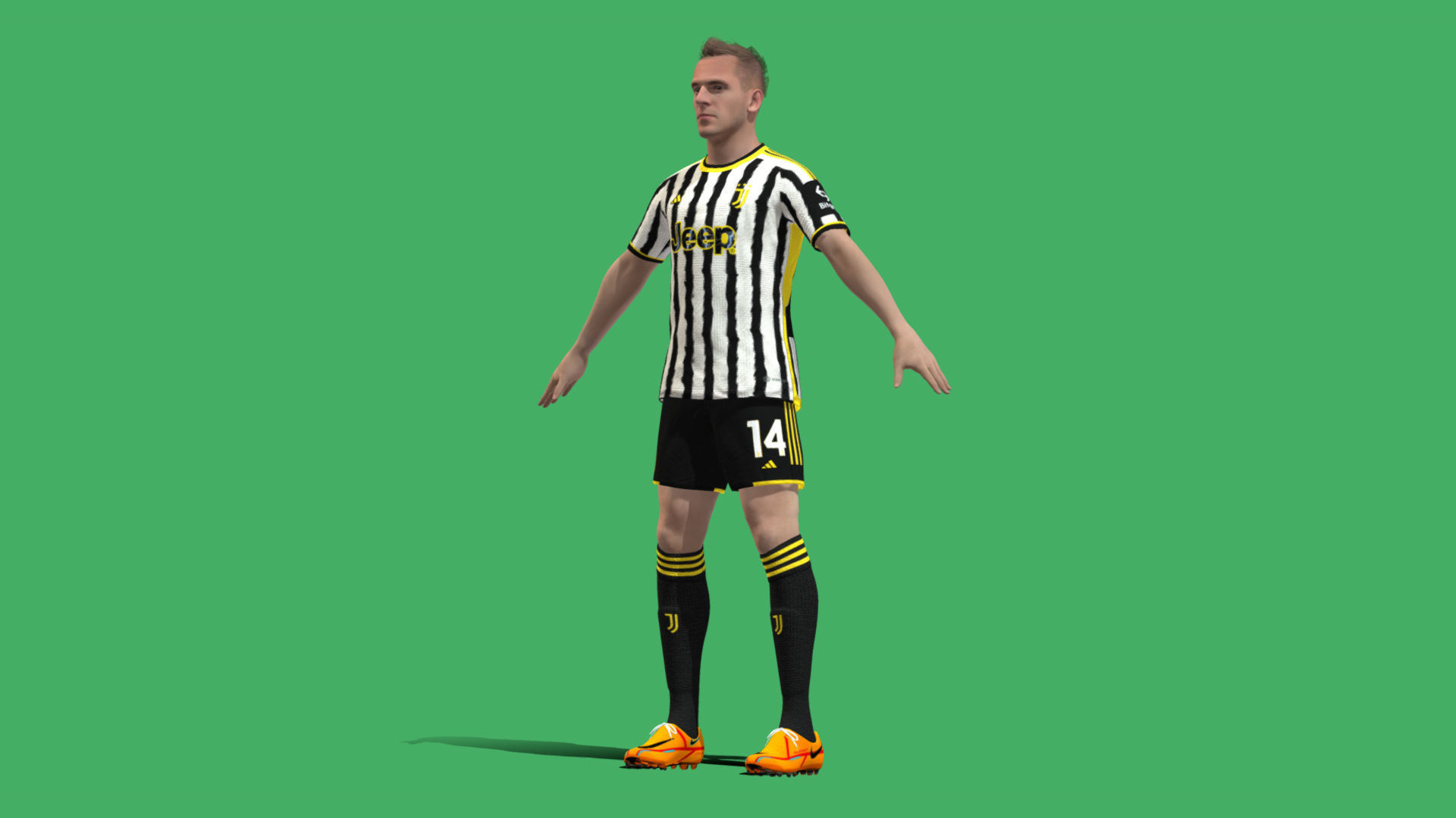 3D Rigged Arkadiusz Milik Juventus 2024 3D model_12