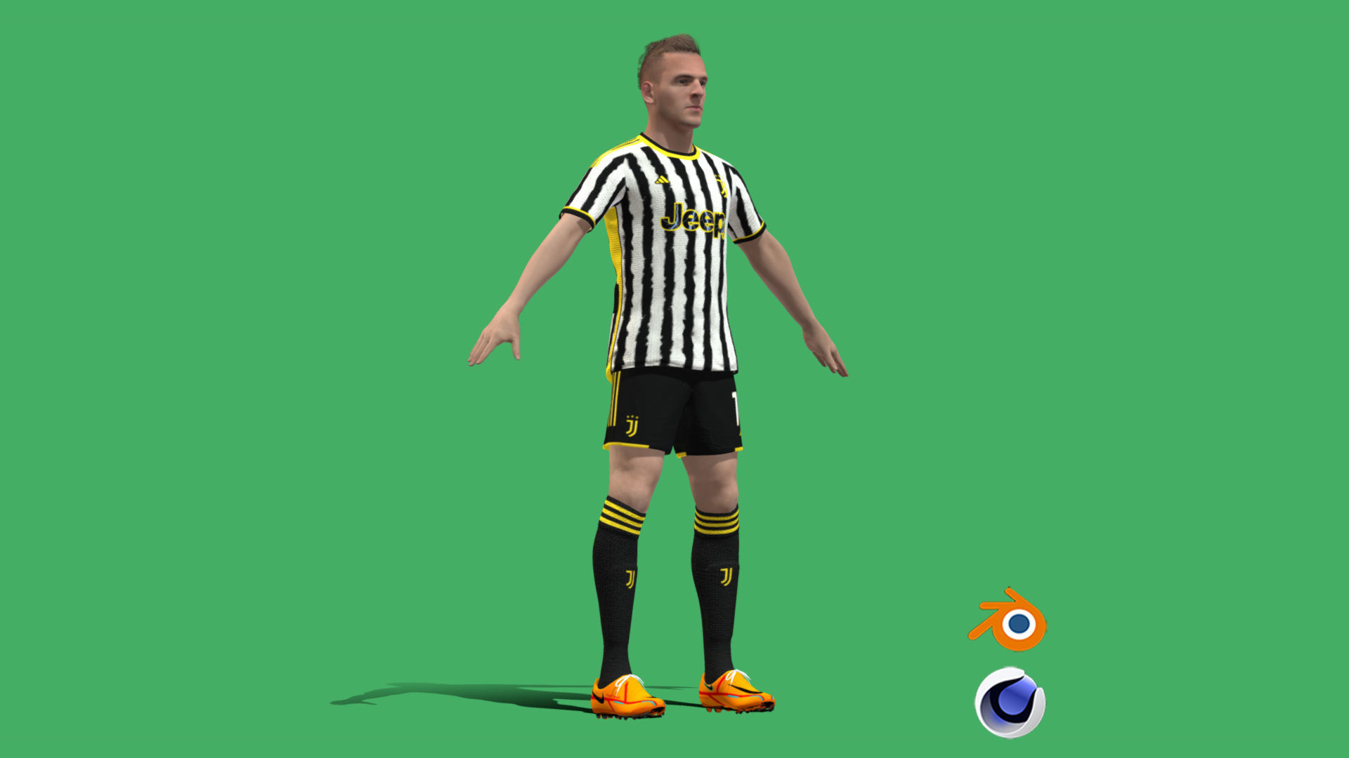 3D Rigged Arkadiusz Milik Juventus 2024 3D model_6