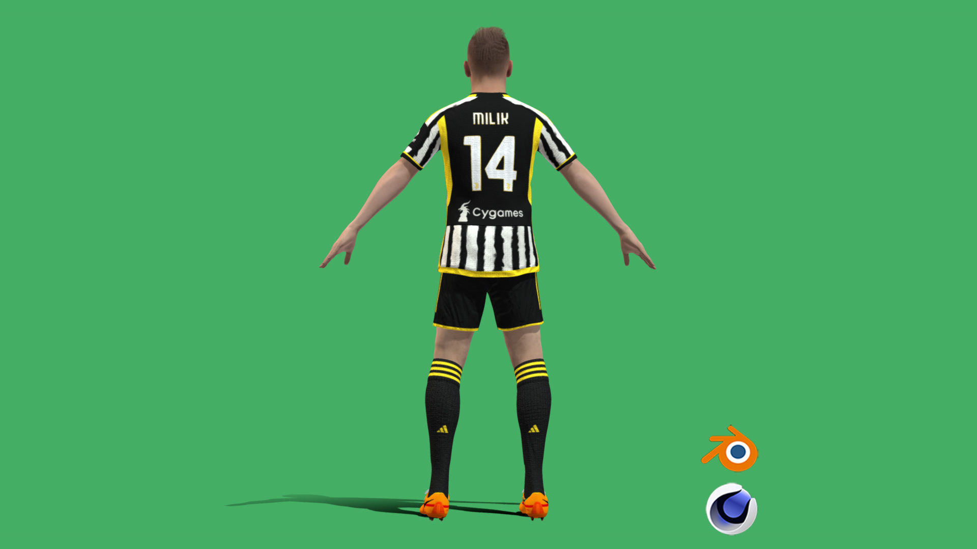 3D Rigged Arkadiusz Milik Juventus 2024 3D model_9