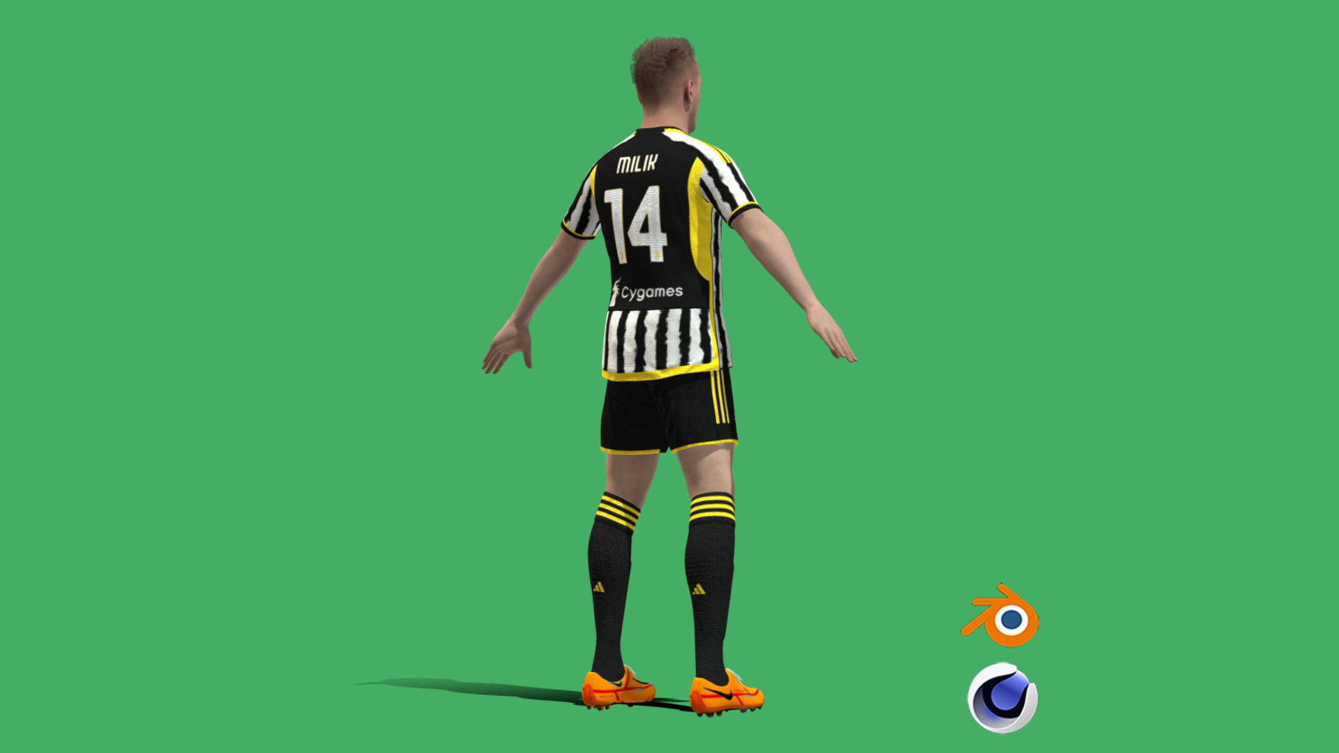 3D Rigged Arkadiusz Milik Juventus 2024 3D model_8