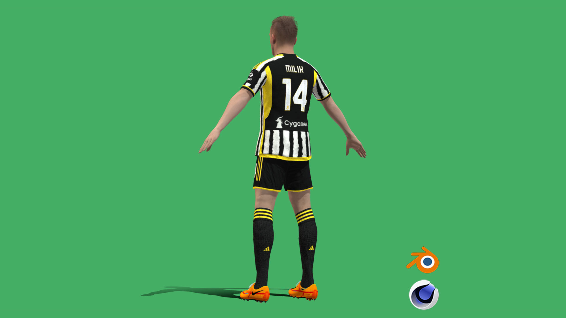3D Rigged Arkadiusz Milik Juventus 2024 3D model_10