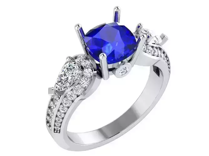 Cushion Cut Ring 3062