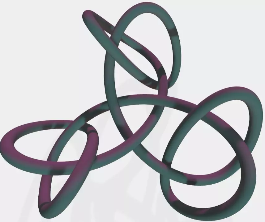 Compound trefoil 3D print model_0