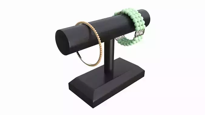 Store vintage wooden jewelry bracelet display stand