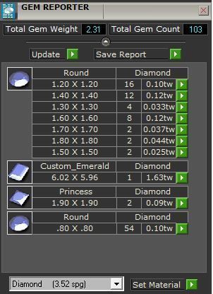 Peg Setting Emerald Diamond Ring 3079 3D print model_8