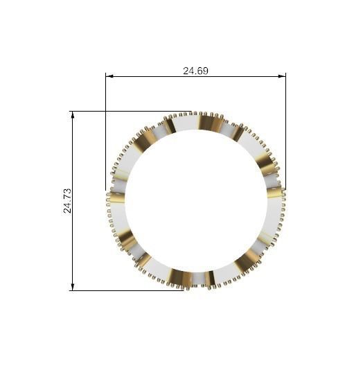 Diamonds ring  3D print model_2