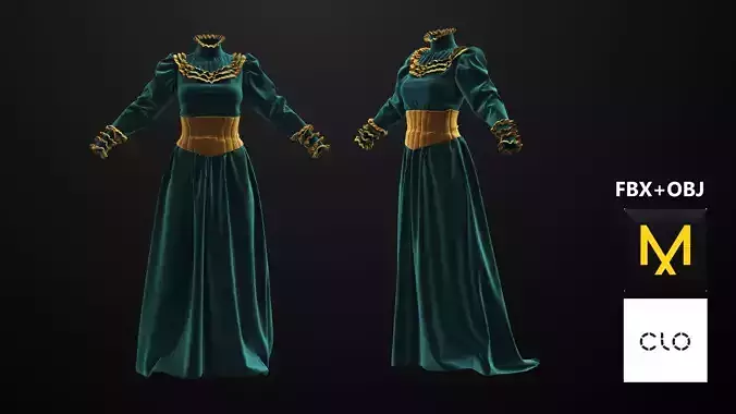 Antic Dress Marvelous Designer