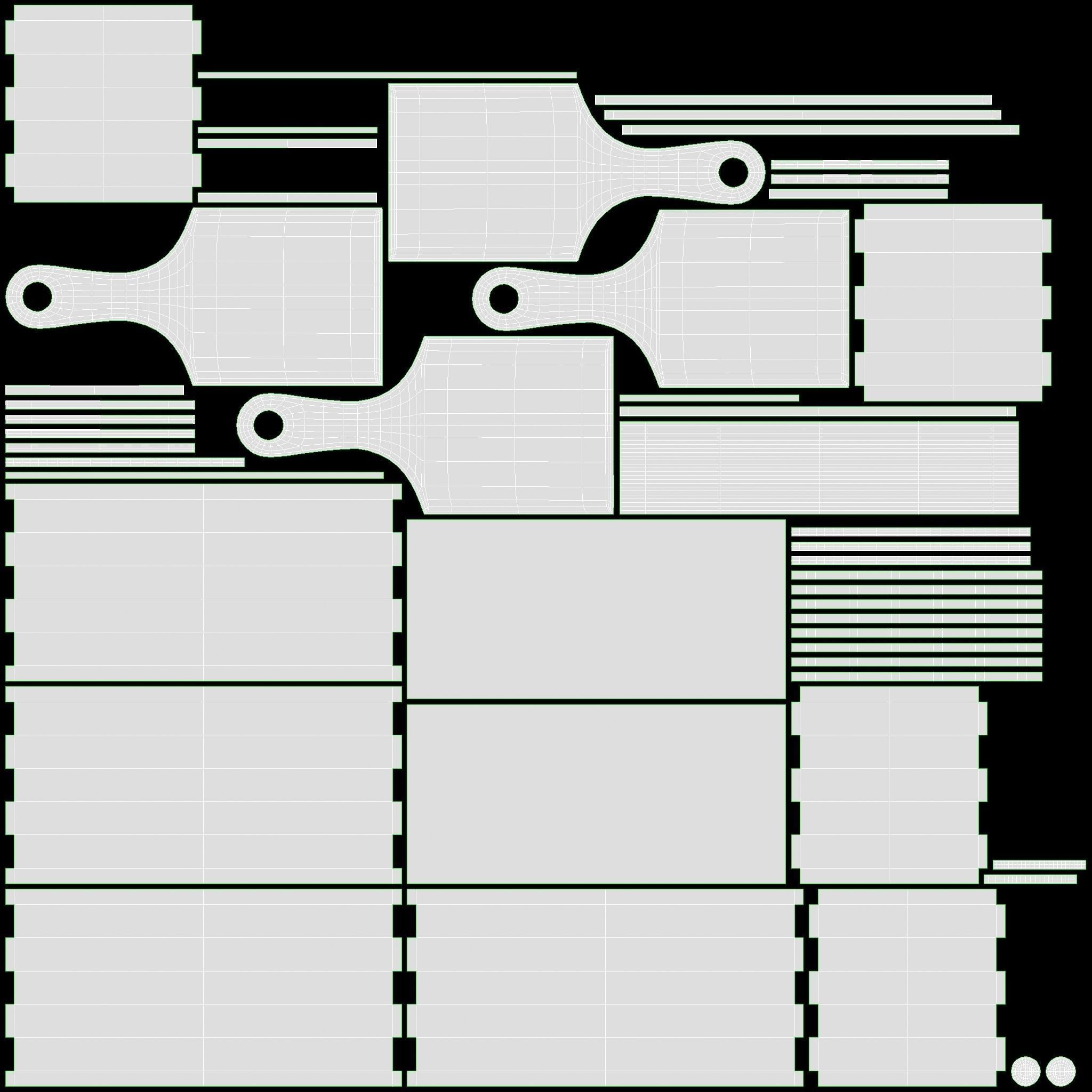 Vintage wooden portable toolbox chest 3D model_8