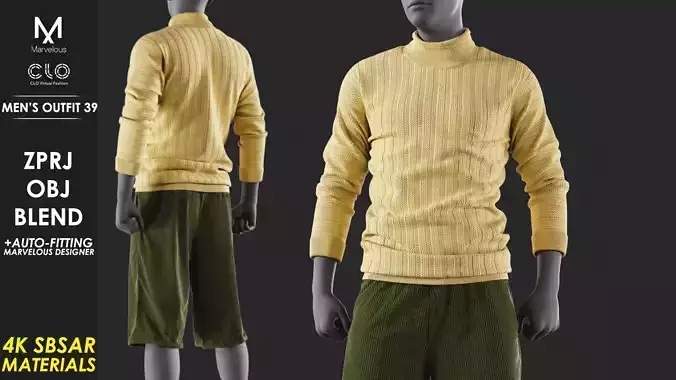 Mens Outfit 39 - Marvelous Designer